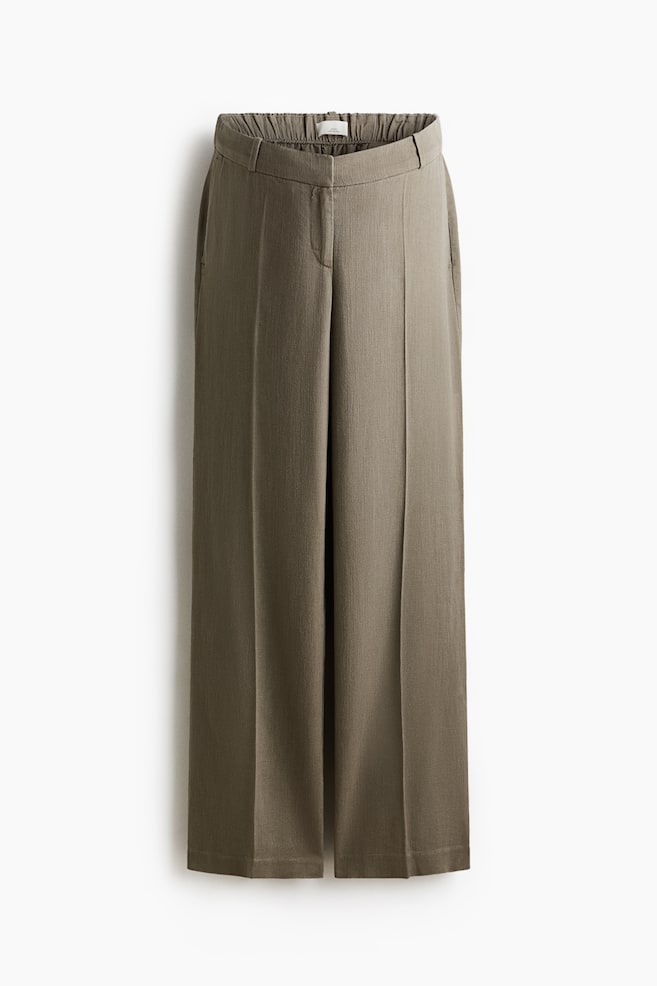 MAMA Linen-Blend Dress Pants - Khaki green/Black/Light beige/Dark brown - 1