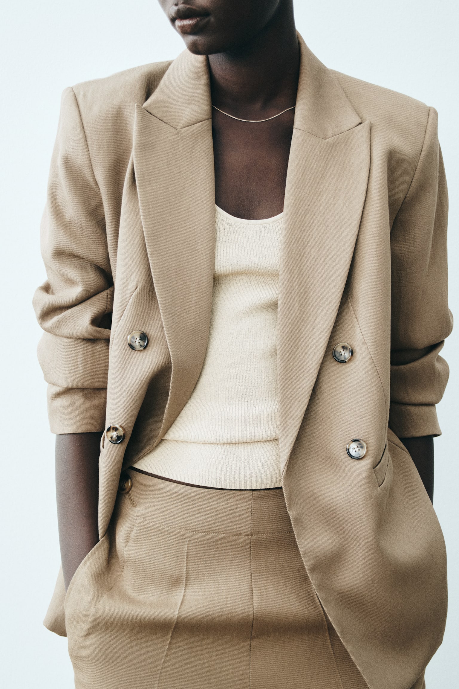 בלייזר - בז' כהה/חום כהה/כחול/בז' בהיר - 4