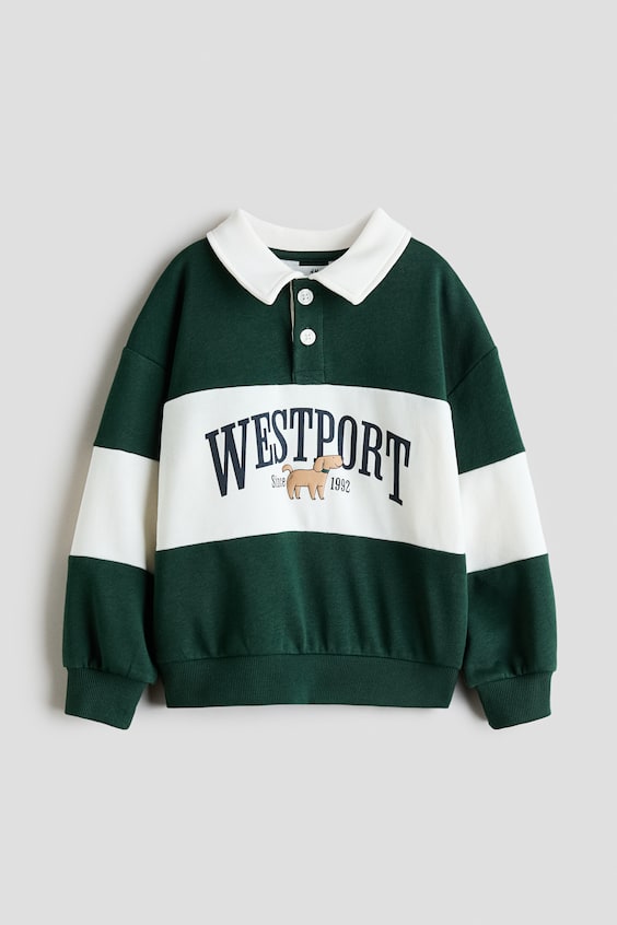 Детские рубашки H&M Print-motif rugby shirt