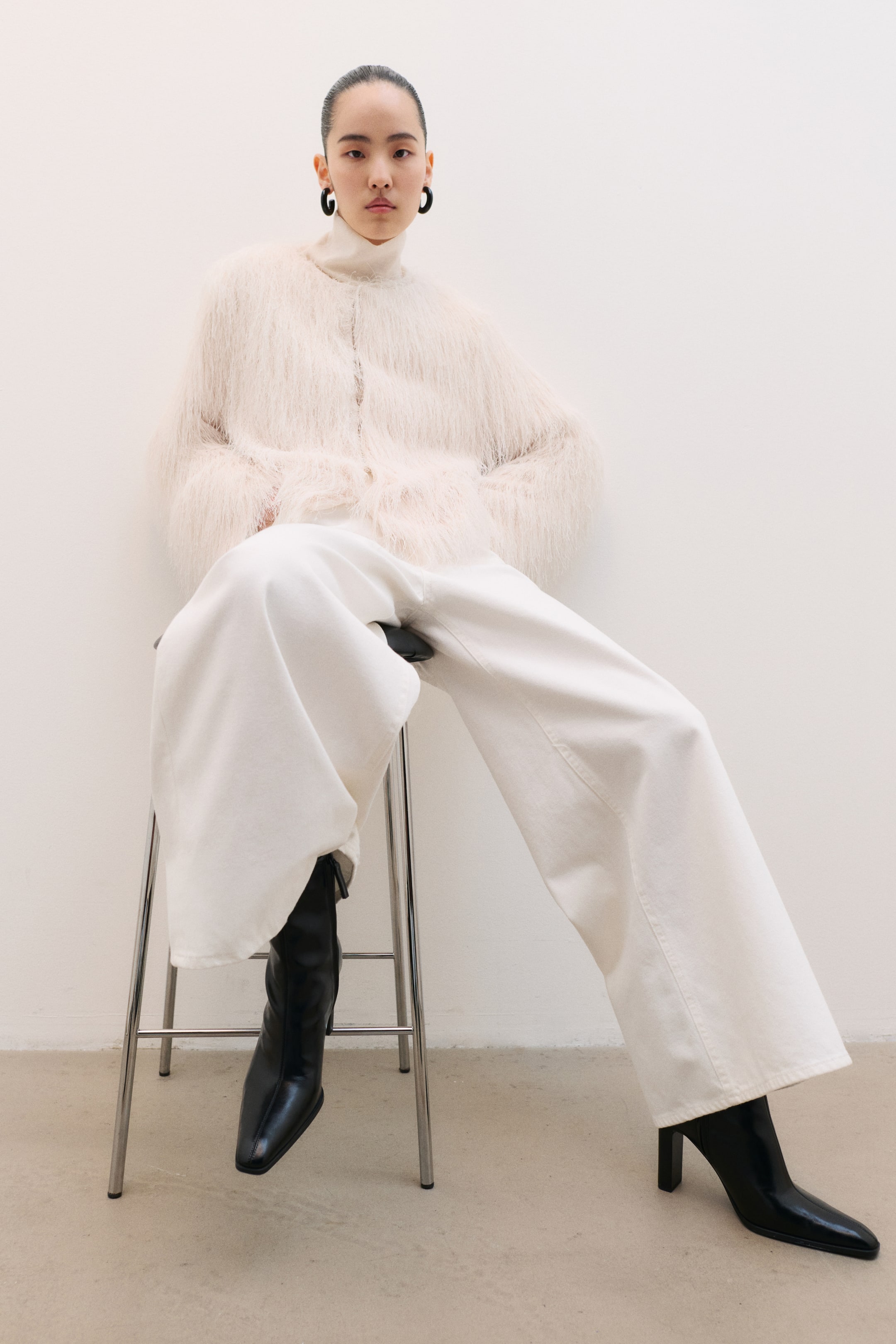 View larger image: Heeled Sock Boots - Black - Ladies | H&M US 2