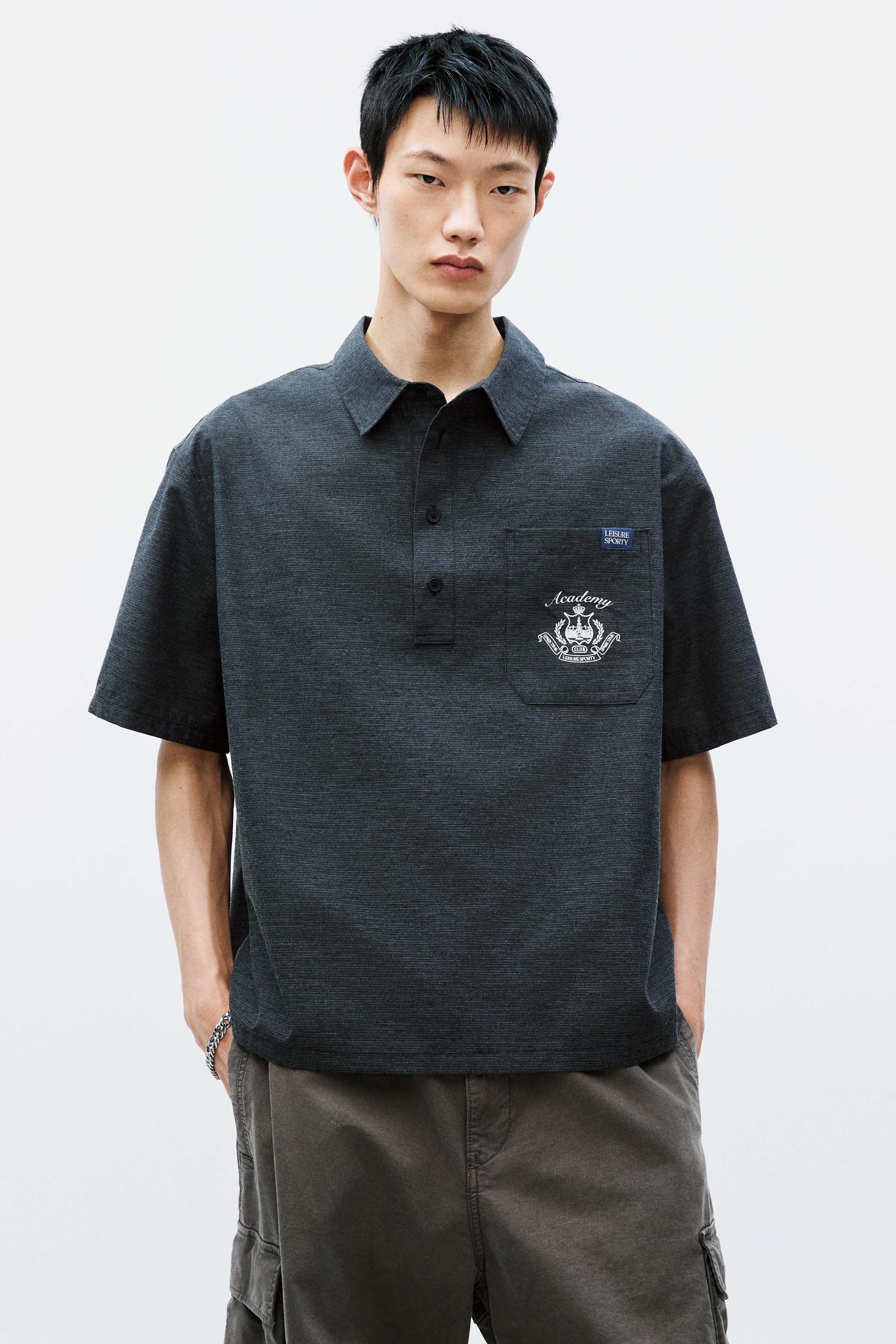 ルーズフィットポロシャツ - ブラック／Academy - Men | H&M JP