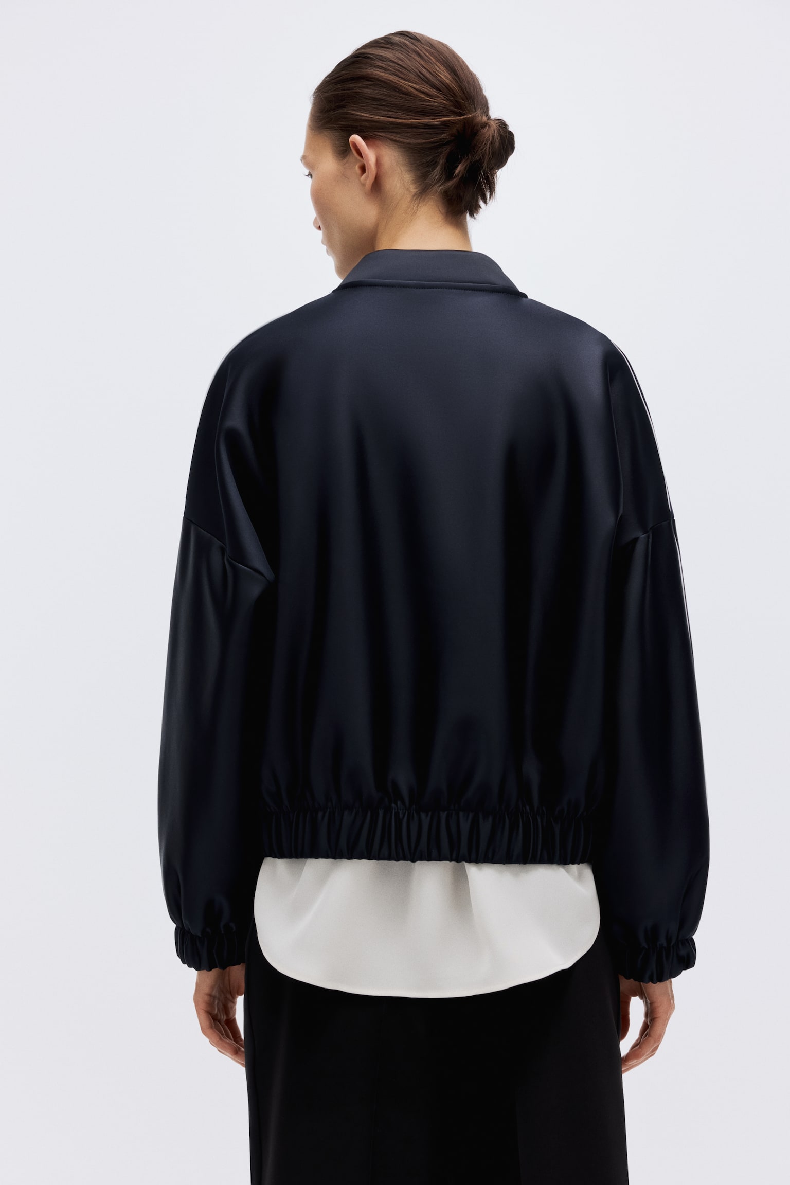 Женская куртка H&M Bomber, цвет: Тёмно-синий — фото 5