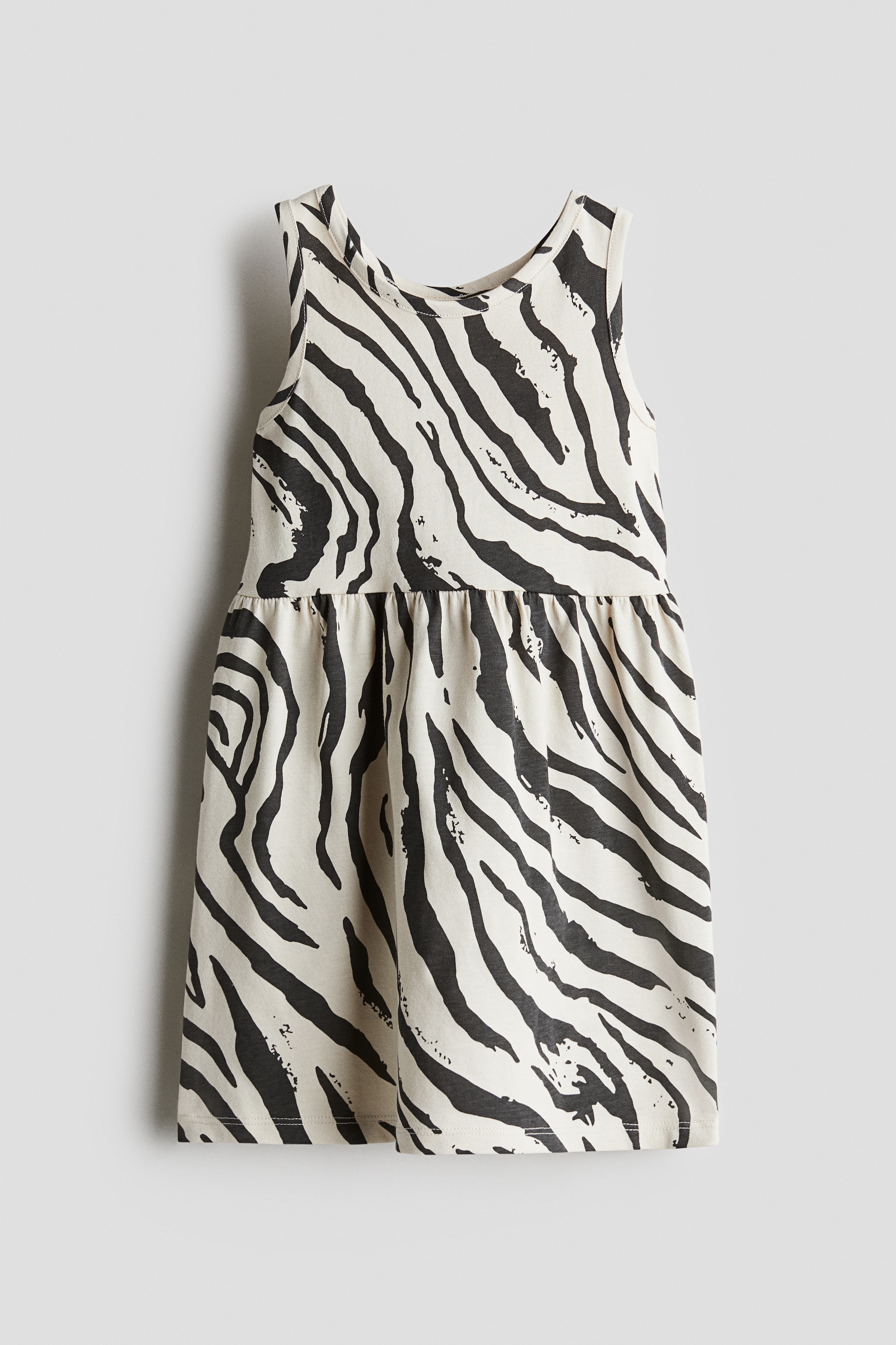 Mønstret bomullskjole - Hvit/Sebratrykk/Lys gul/Hello Sun/Gul/Sitroner/Lys rosa/Svaner/Lys rosa/Sløyfer/Lys turkis/Fugler/Hvit/Hjerter/Cream/Livet i havet/Ferskenrosa/Sommerfugler/Lys turkis/Iskremer