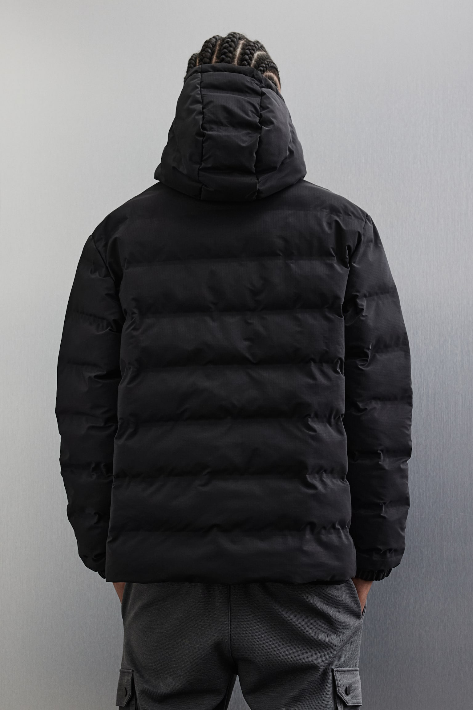 Regular Fit puffer jacket - Black/Dark khaki green/Navy blue - 5