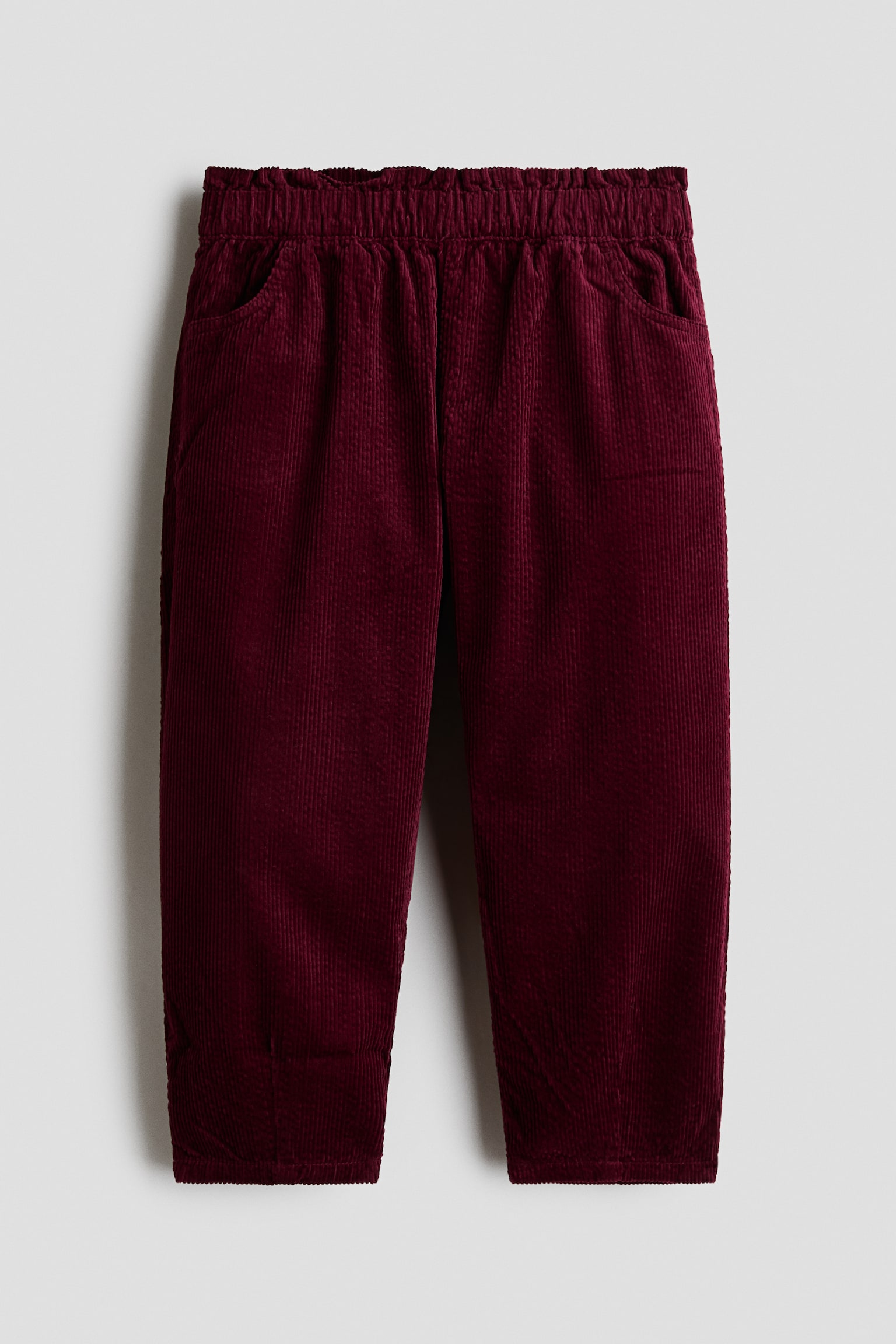 Детские брюки H&M Cotton Corduroy, цвет: Тёмный красный — фото 1