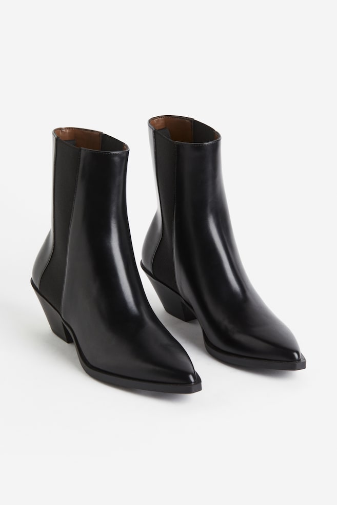 Heeled Chelsea boots - Black/Brown - 2