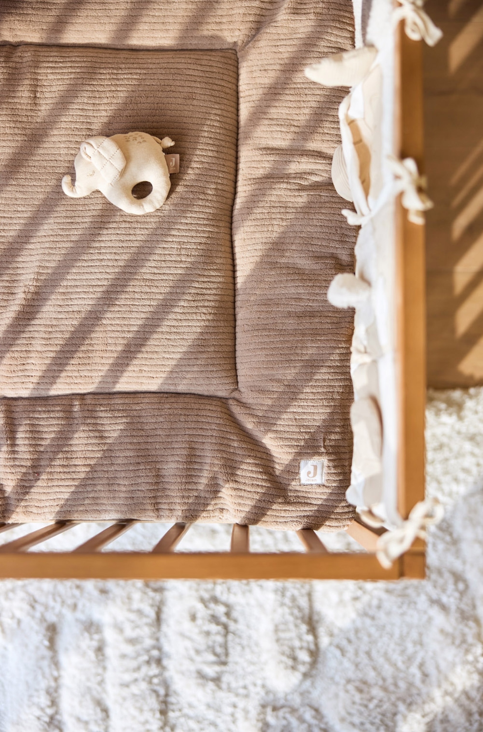 Playpen Mat - Cloudy Rib - Cloudy Rib/milky Coffee/Cloudy Rib/oatmeal