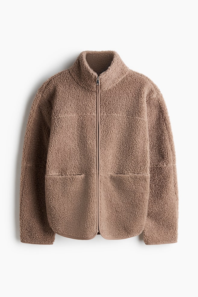Teddy vest - Donkerbeige/Donkerbruin - 1