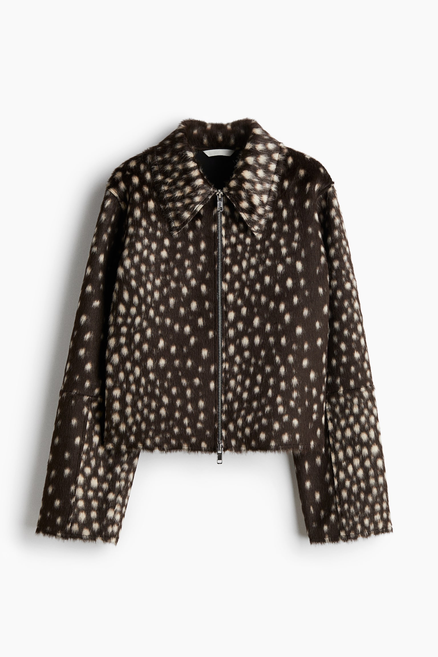 Fuzzy jacket - Dark brown/Spotted/Brown/Leopard print - 2
