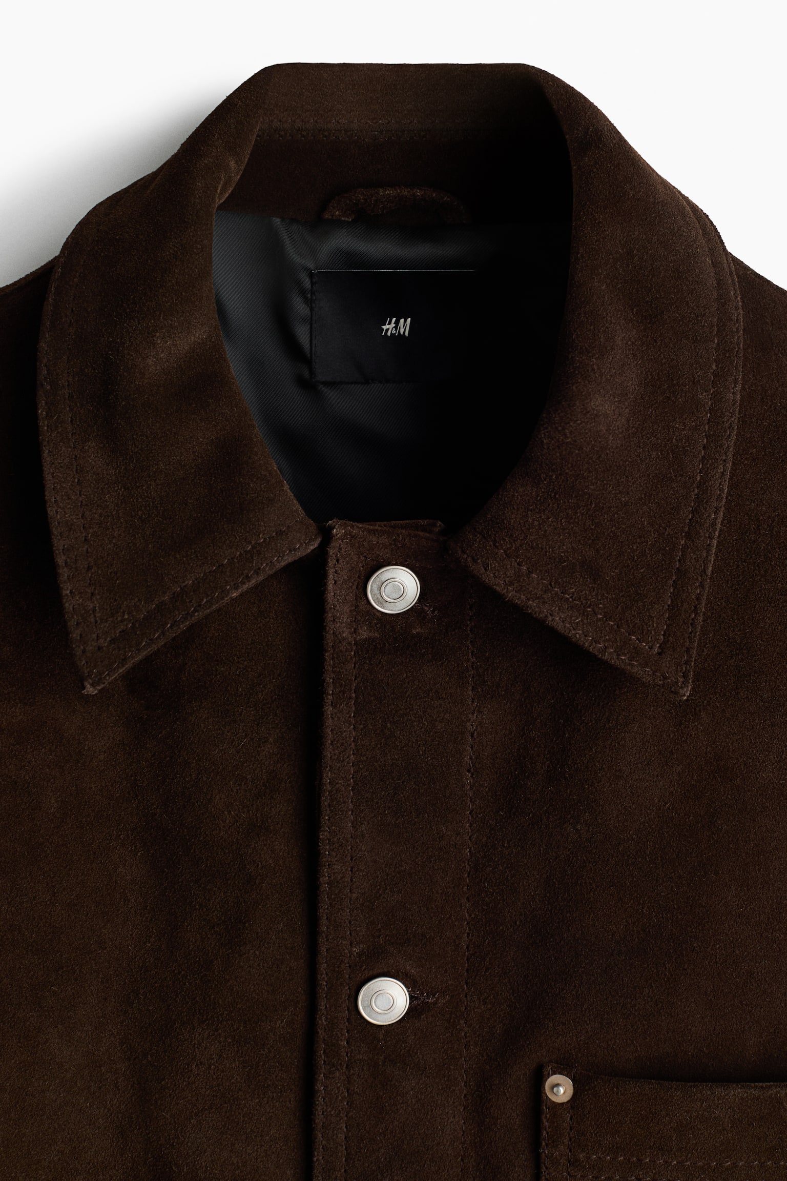 Замшева куртка - Темно-коричневий - 4