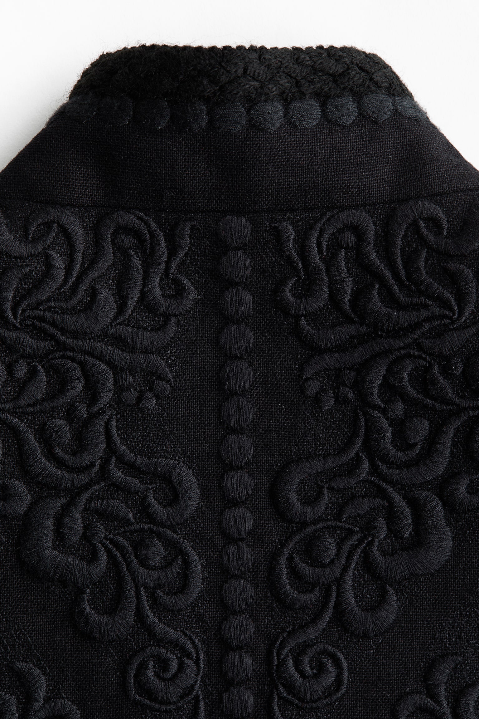 Linen-blend bolero - Black - 4