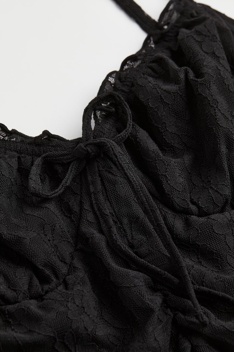 Robe ?� effet drap?� - Noir - FEMME | H&M CA