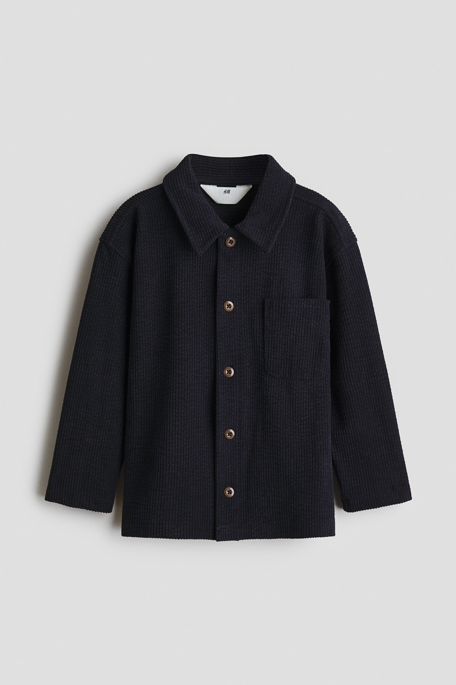 Jersey overshirt - Navy blue/Dark grey/Checked/Dark grey