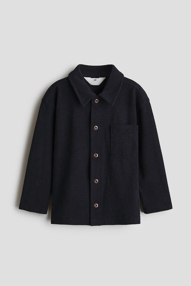 Jersey Overshirt - Navy blue - 1
