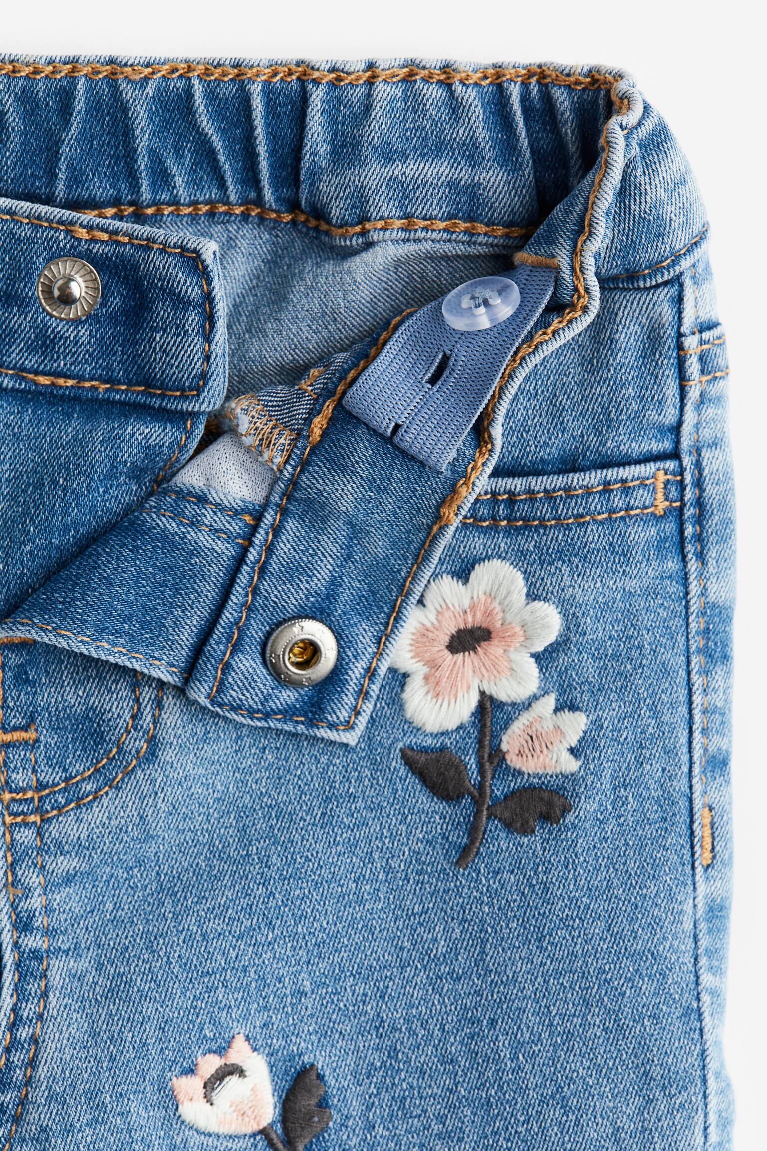 Embroidered Jeans - Denim blue - 2