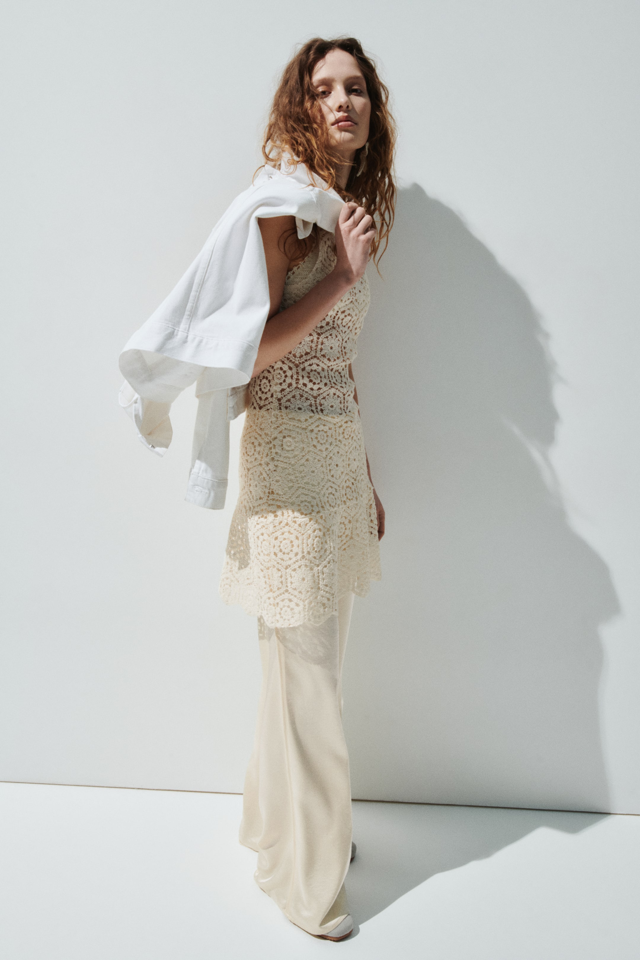 Sleeveless Crochet-Look Dress