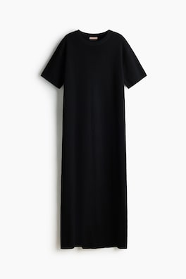 Fine-knit T-shirt dress