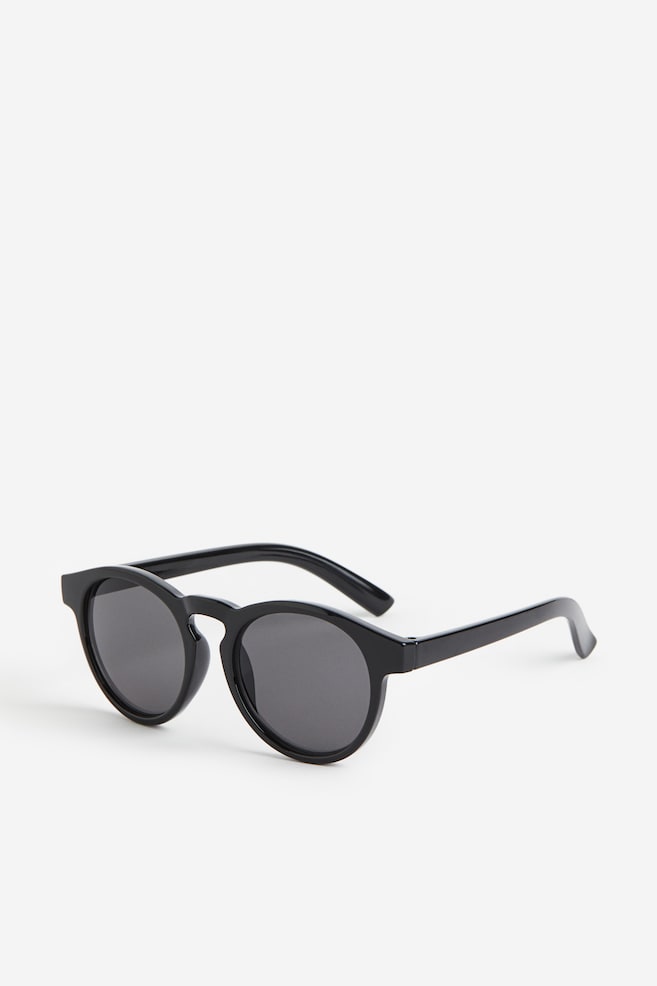 Owalne okulary przeciwsłoneczne - Czarny - 2