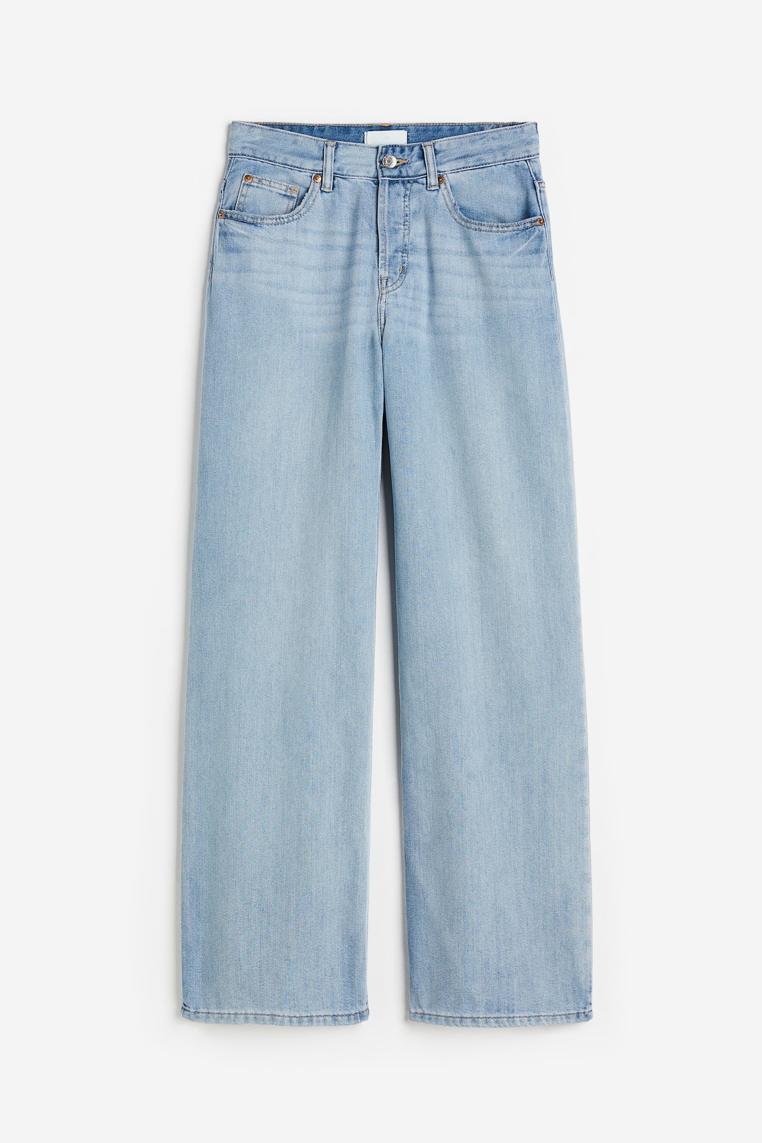 Wide Low Jeans - Light denim blue - 1