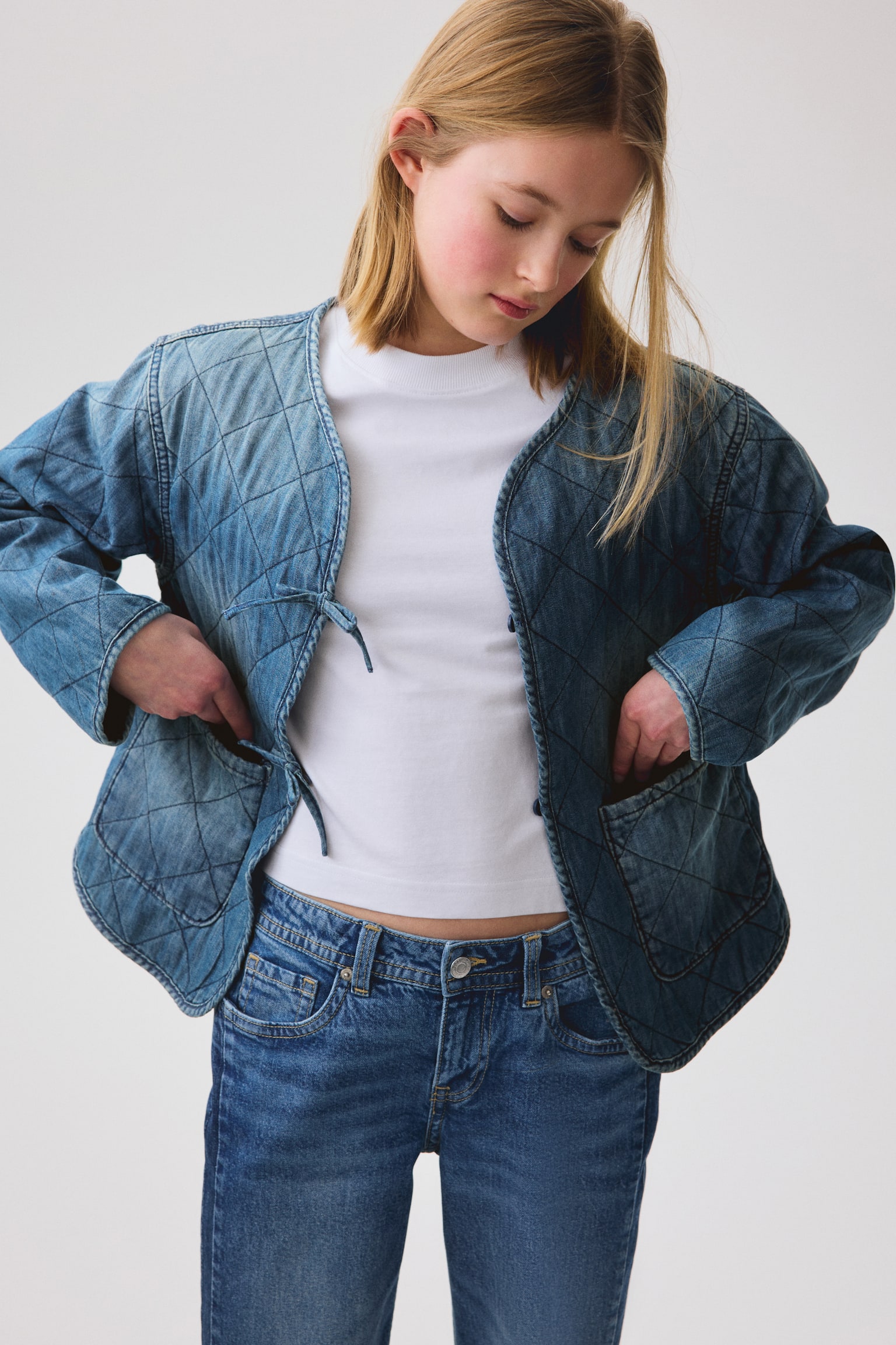 Quilted denim jacket - Denim blue - 4