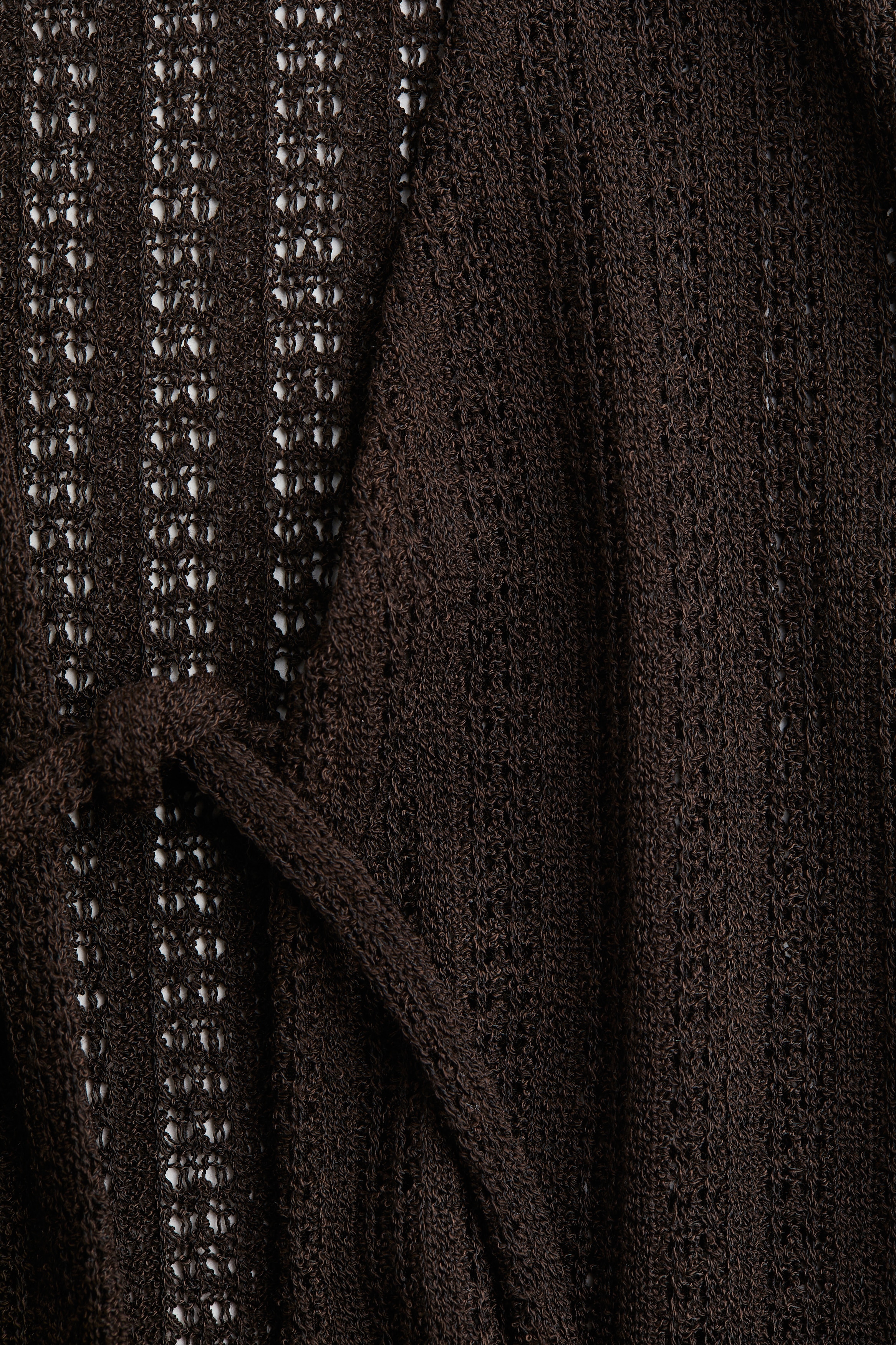 Knitted tie-front top