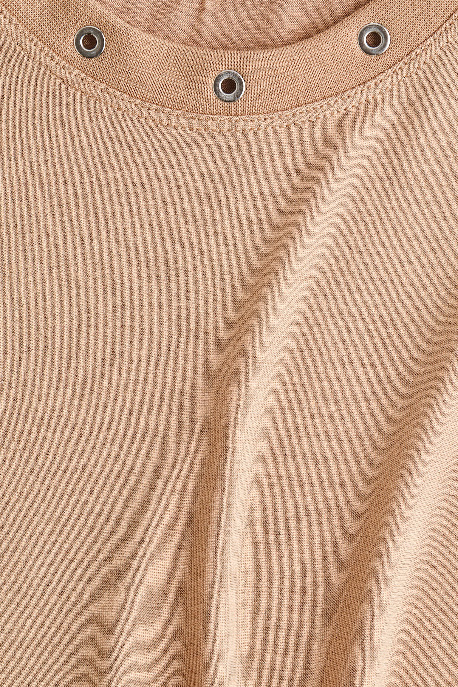 Женская футболка H&M Metal-Detail, цвет: Бежевый — фото 5