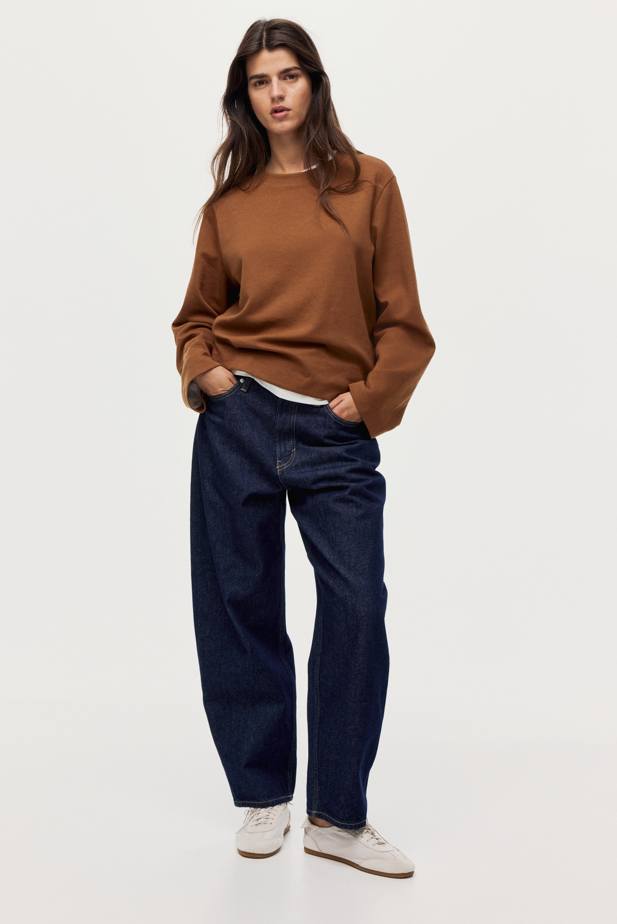 Ingrandisci l'immagine: Maglia in interlock - Marrone - DONNA | H&M CH 3