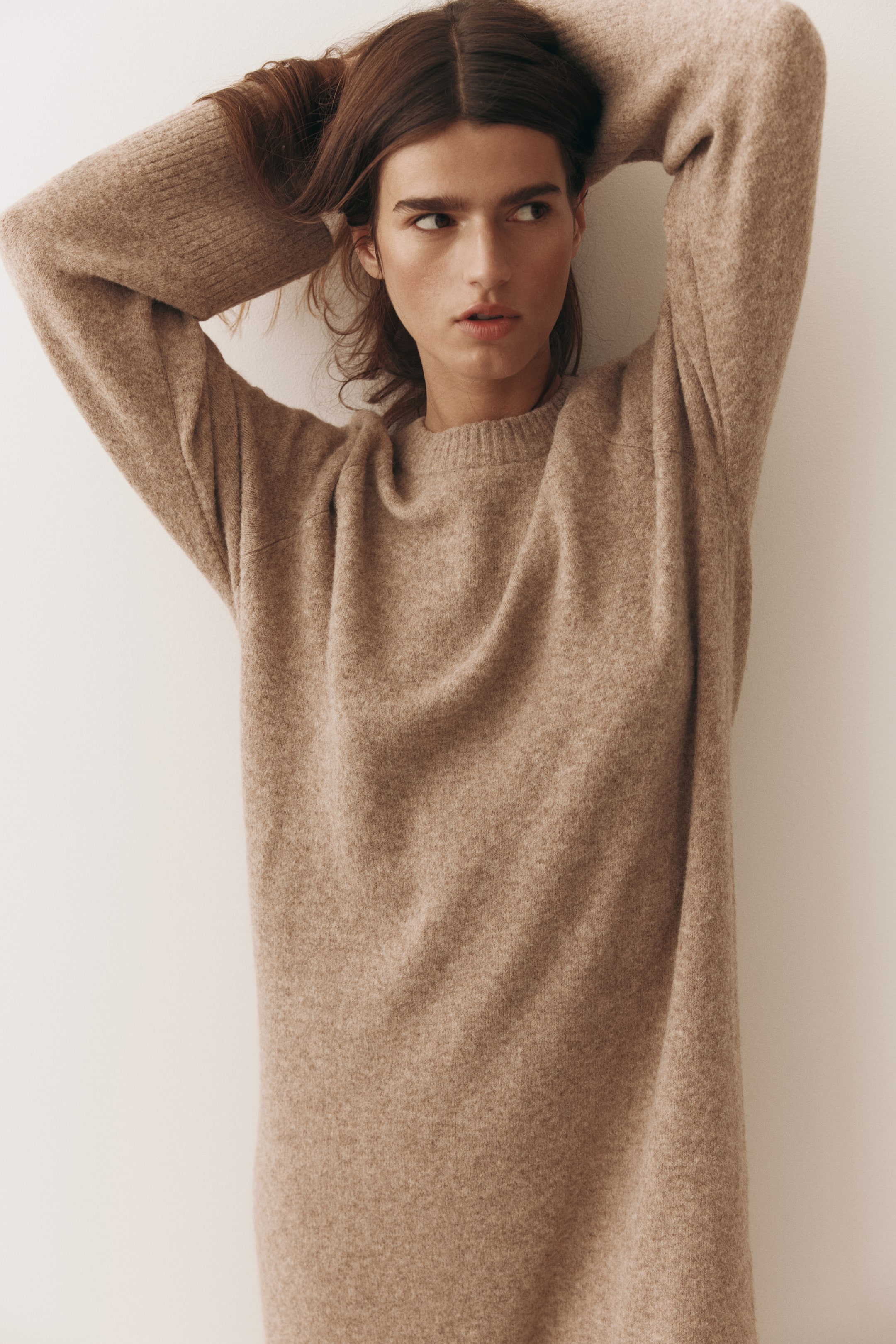 Agrandir l'image: Robe maxi en maille - Beige ancien - FEMME | H&M FR 4