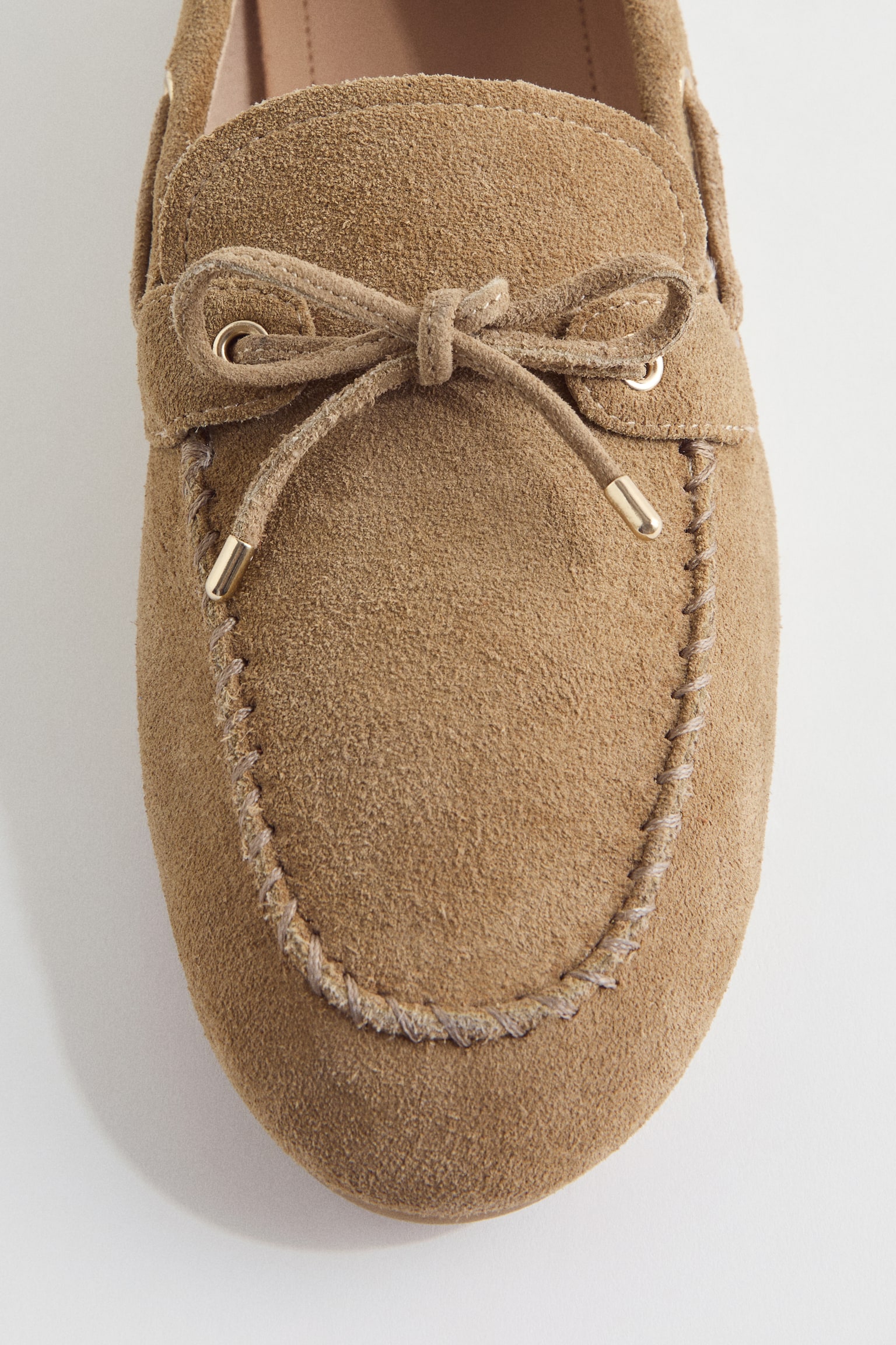 Leather deck shoes - Dark beige/White/Cowhide print/Brown/Dark beige - 5