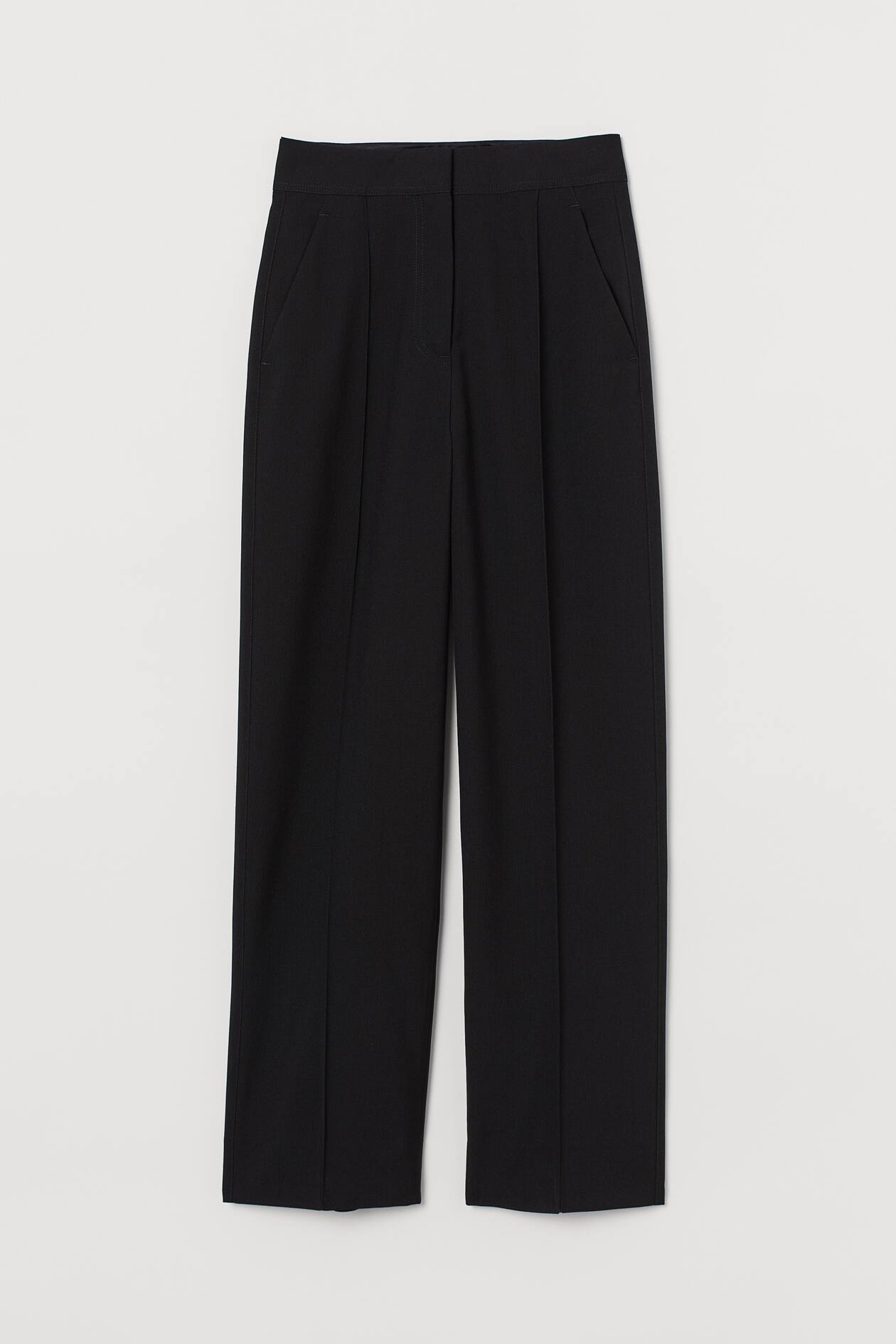 Tailored wool-blend trousers - High waist - Long - Black - Ladies | H&M GB