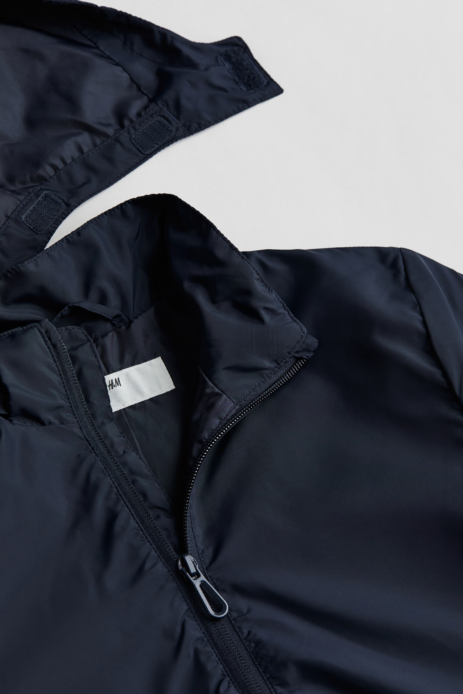 Hooded Windbreaker - Navy blue/Black/Khaki green - 2