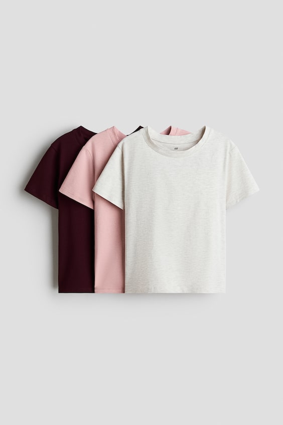 Детские футболки H&M 3-Pack Cotton T-Shirts