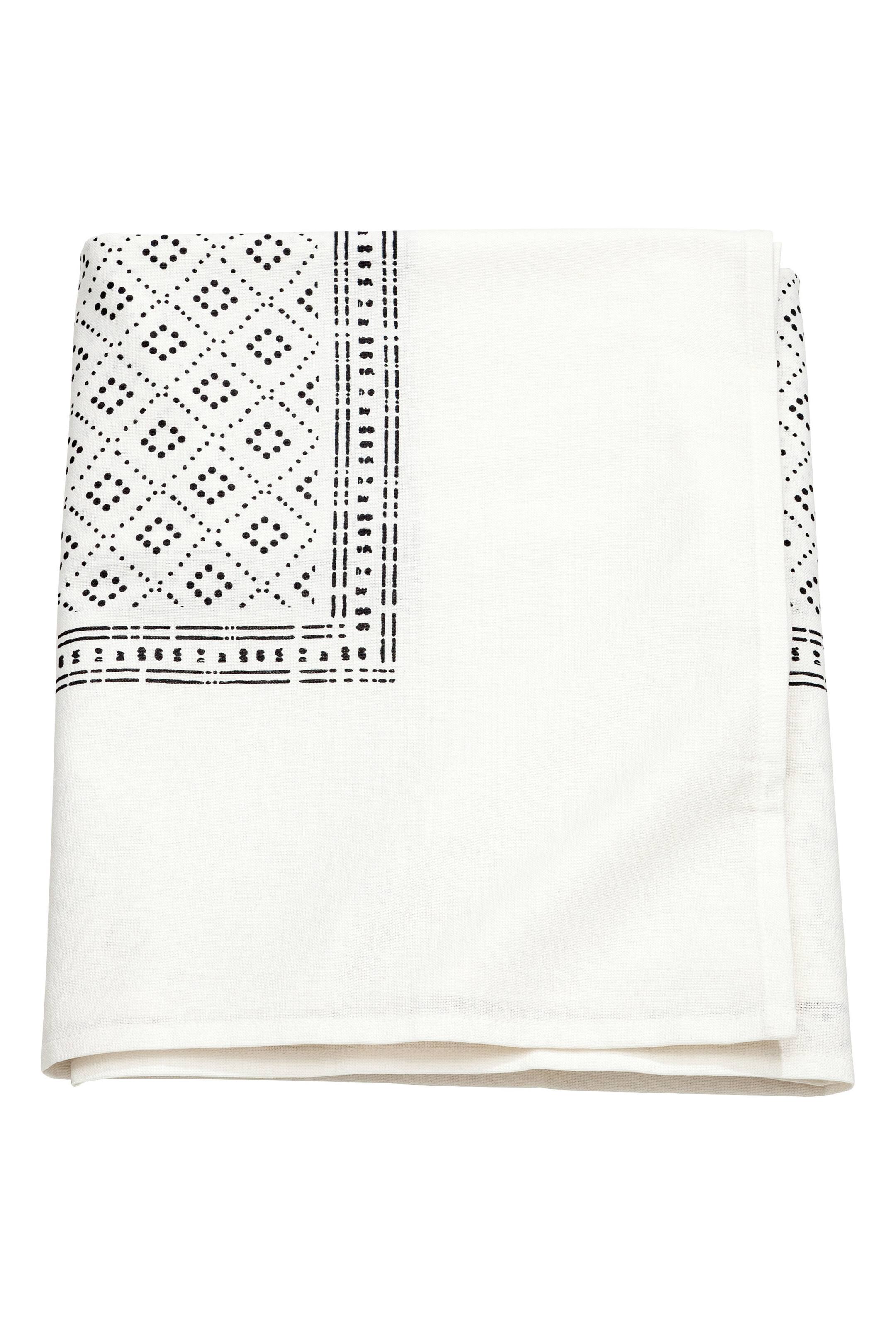 View larger image: Patterned cotton tablecloth - White - Home All | H&M GB 1