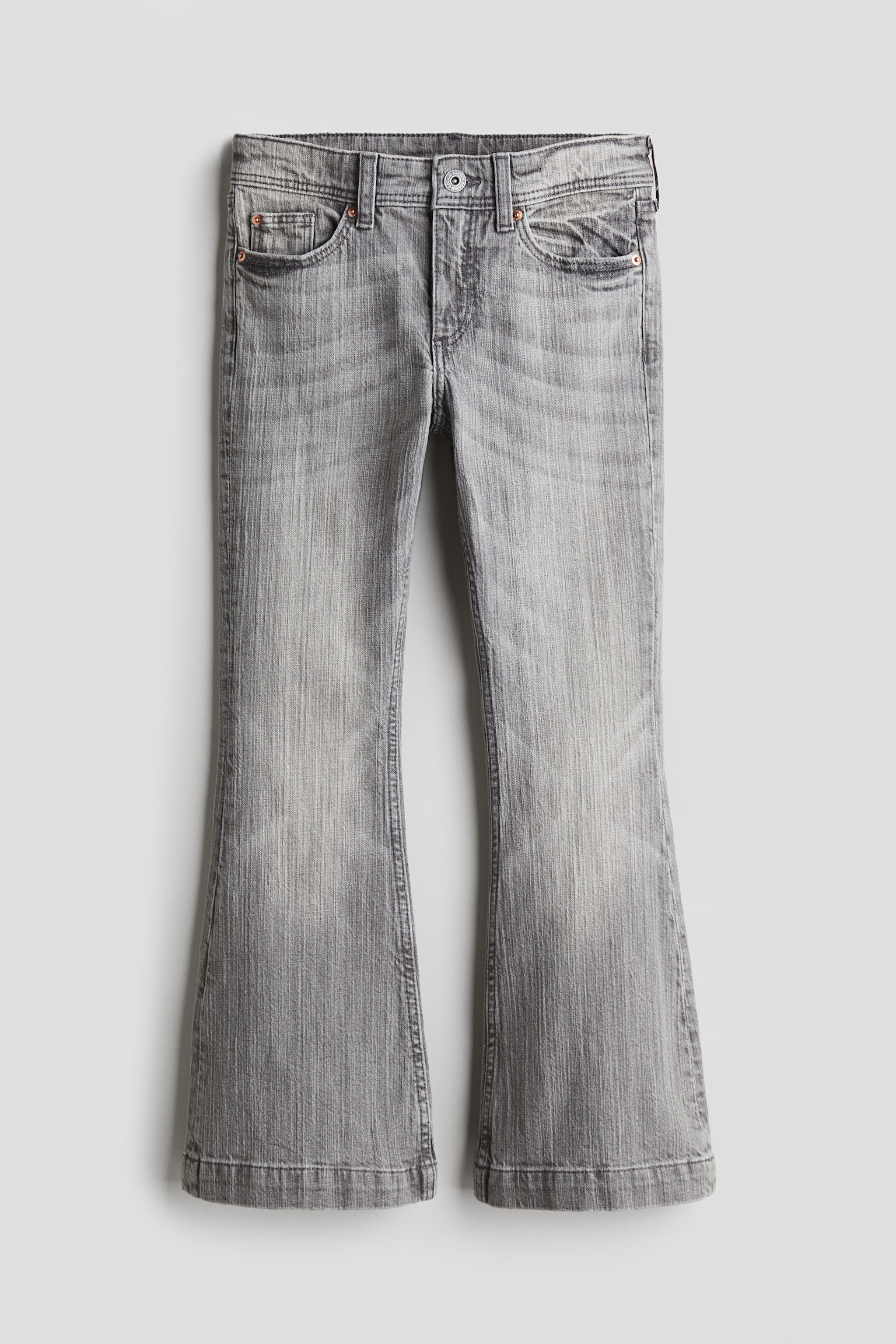 Slim Fit Flared Leg Jeans - Grey/Light denim blue/Dark denim blue - 1