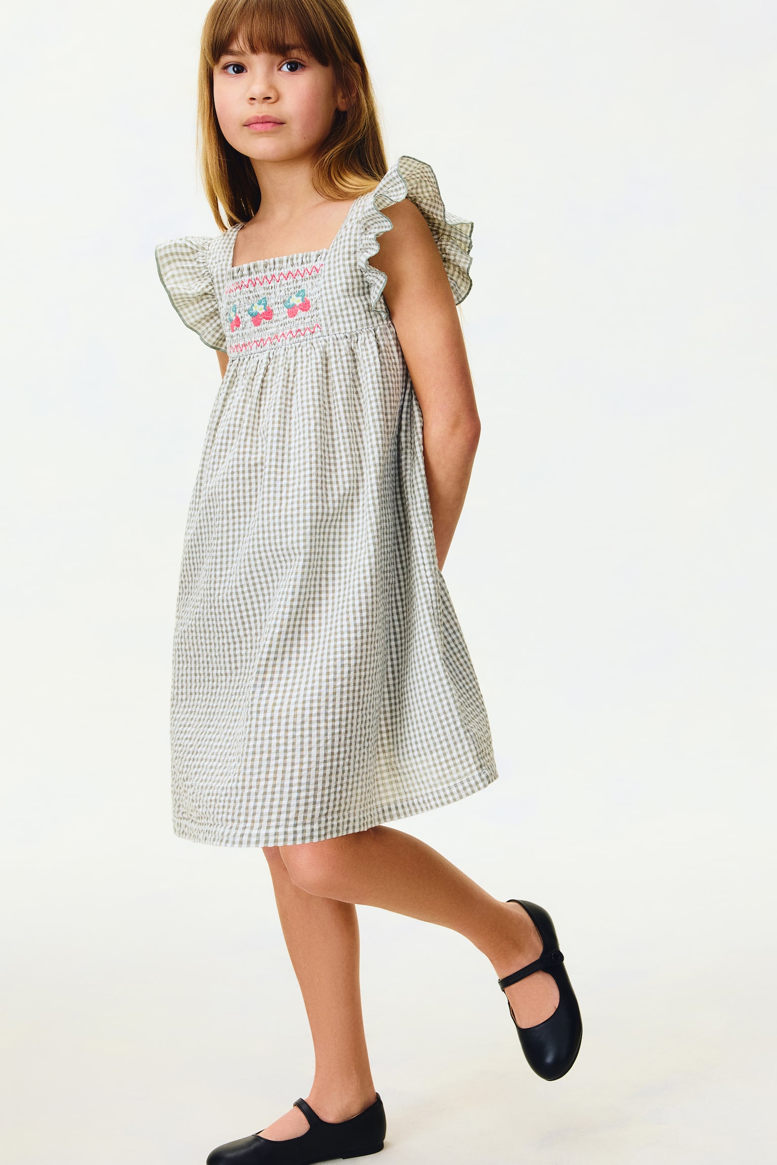 Robe à manches volantées en coton - 3