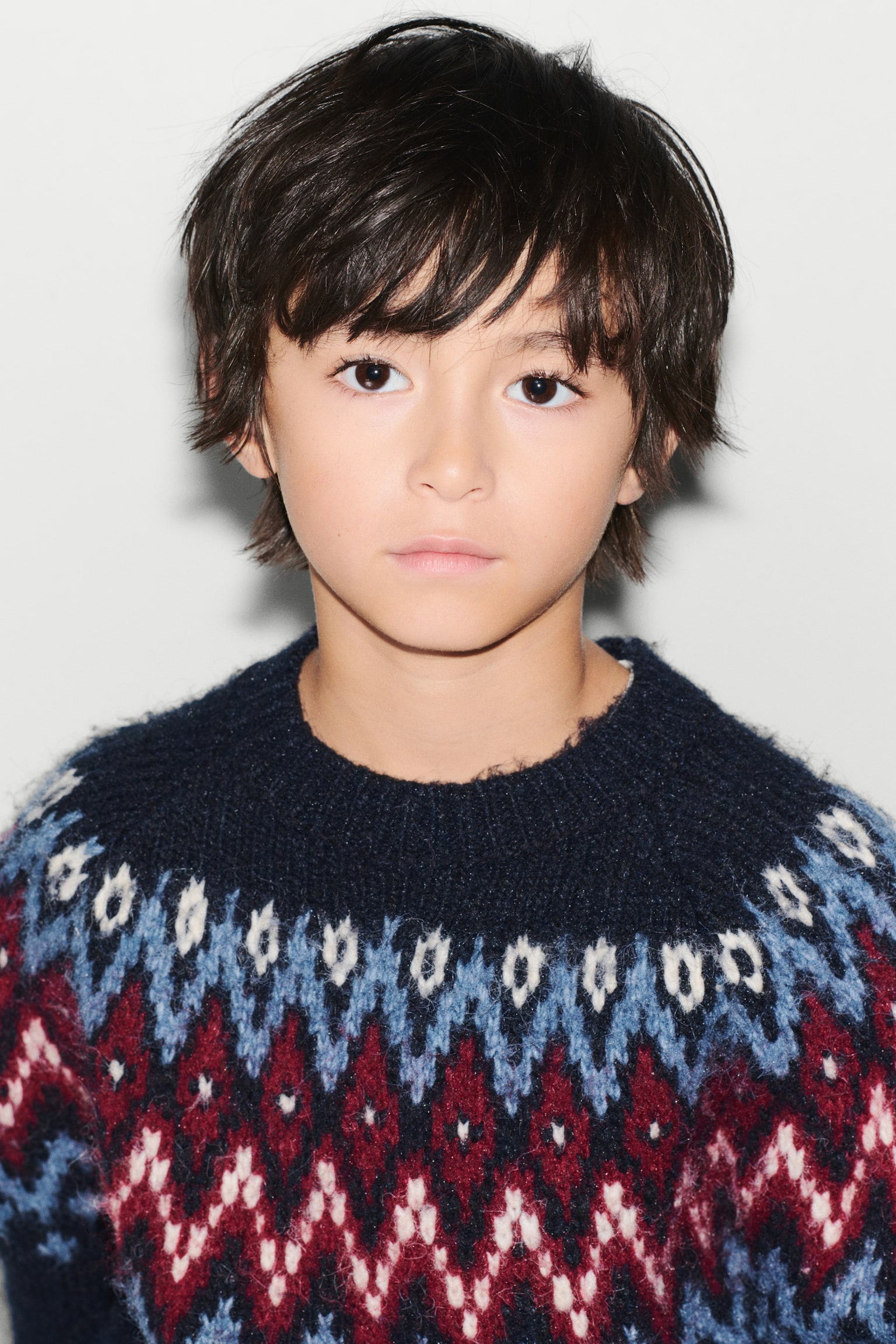 Детский свитер H&M Jacquard-Knit, цвет: Тёмно-синий / Красный — фото 5