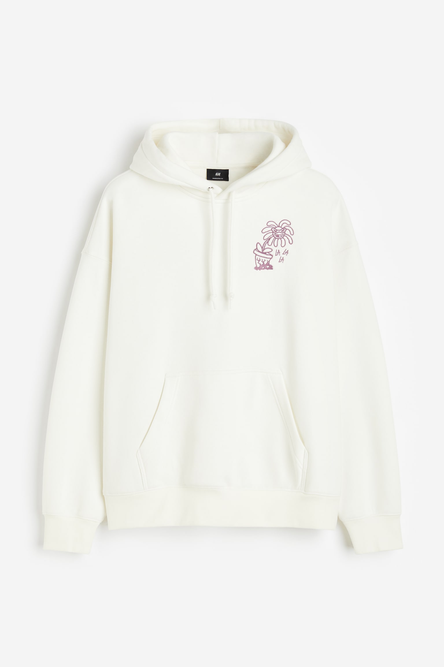 Oversized Fit Design Detail Hoodie - White/Hardcore/Black/Car - 2