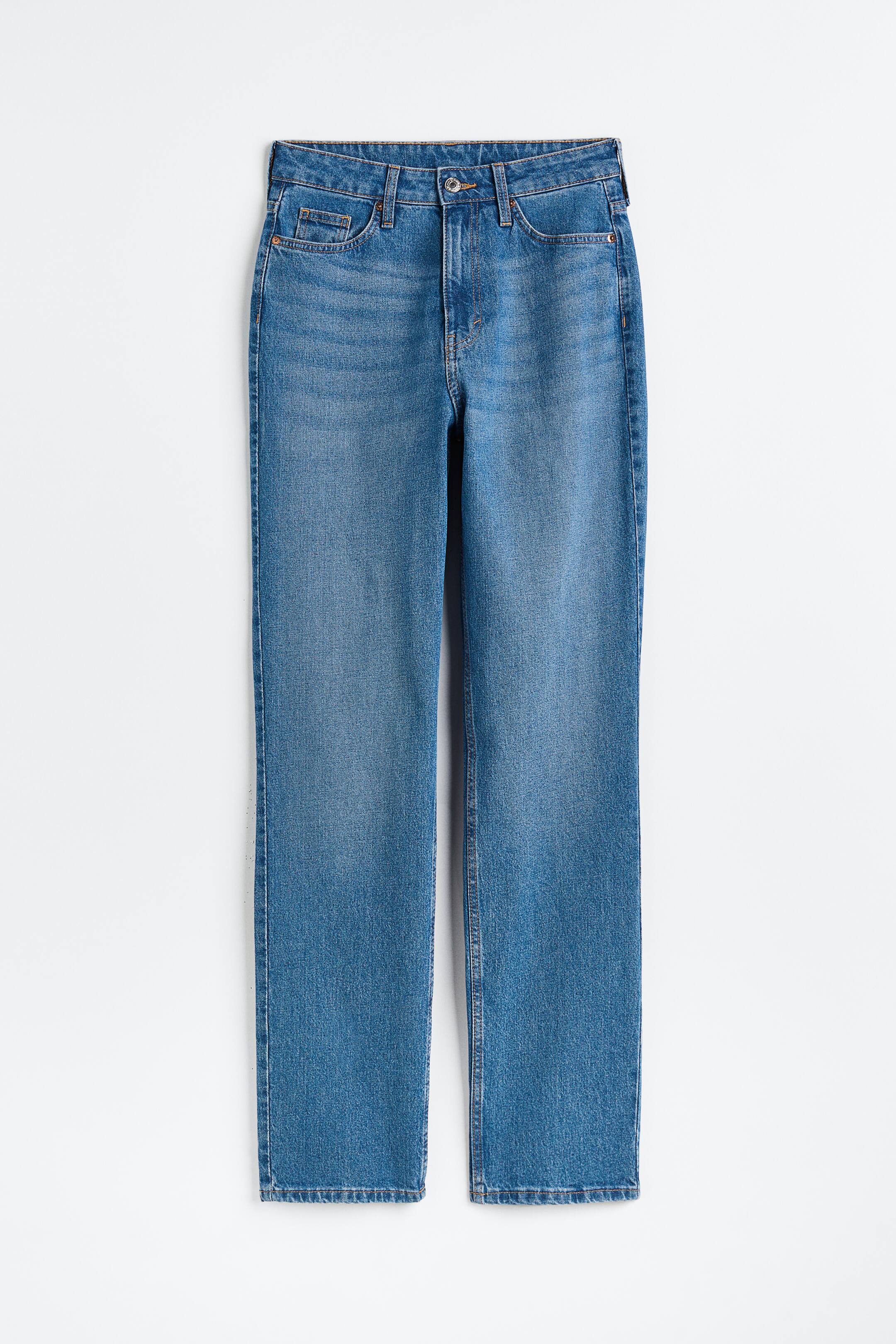 Voir une image plus grande: Jean droit Taille Haute Coupe Galbée - Bleu denim - Ladies | H&M CA 1
