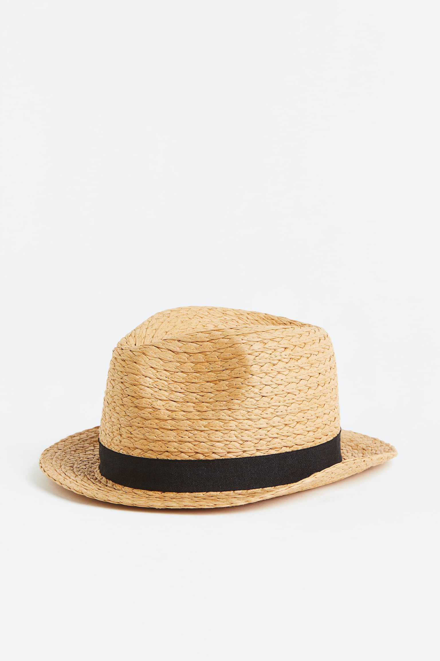 Straw Hat - Beige/Black - 1