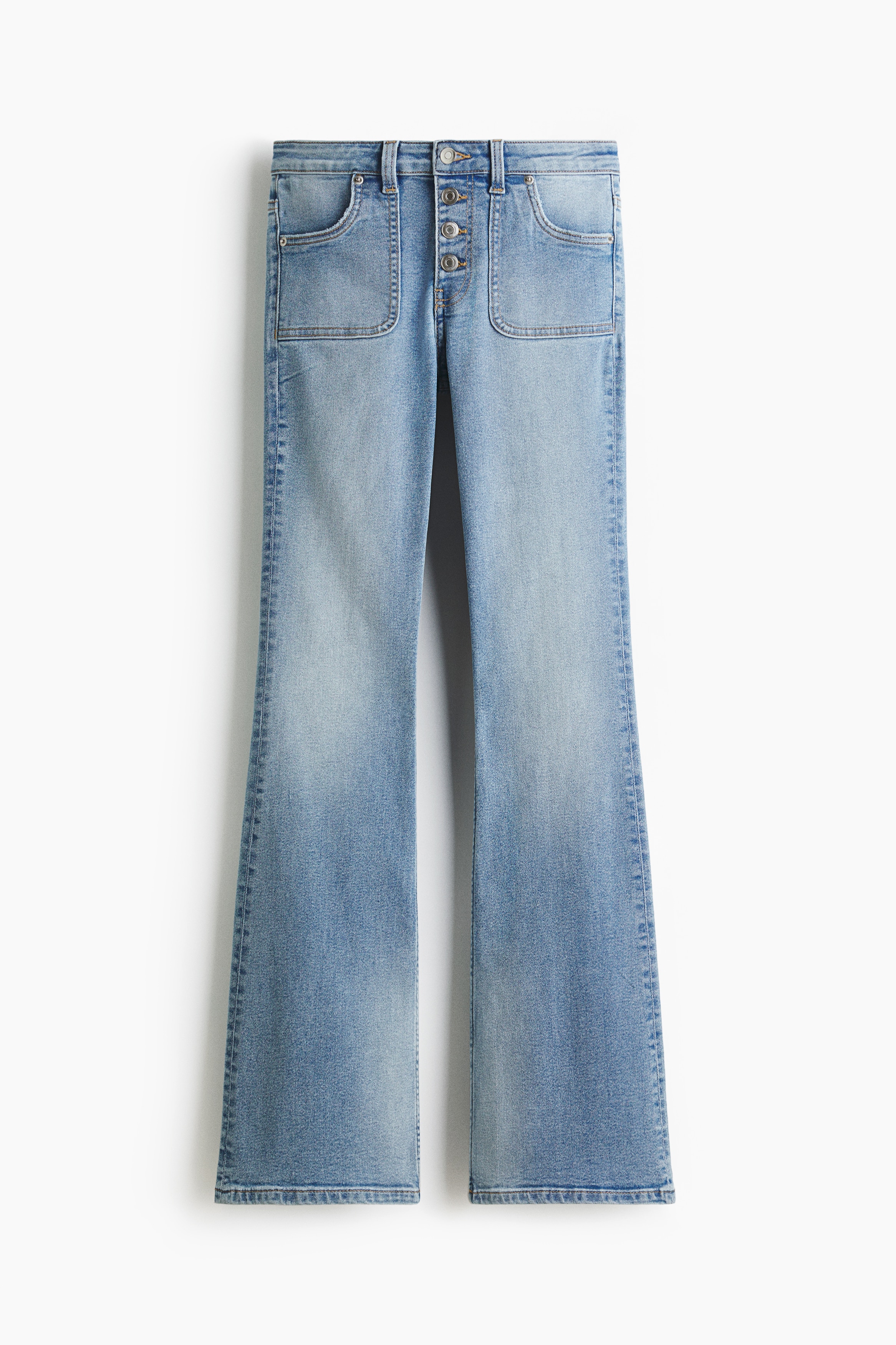 Flared Regular Jeans - Light denim blue/Washed black