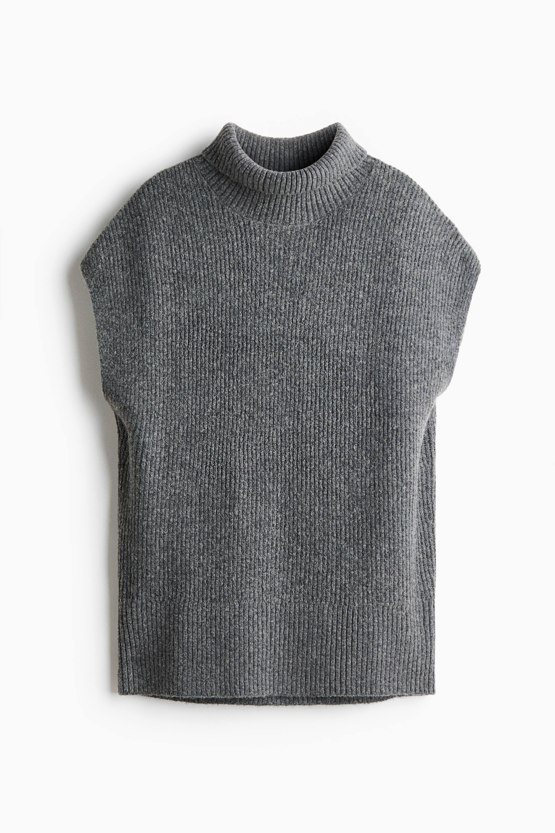 View larger image: Roll-neck rib-knit jumper - Grey marl - Ladies | H&M 1