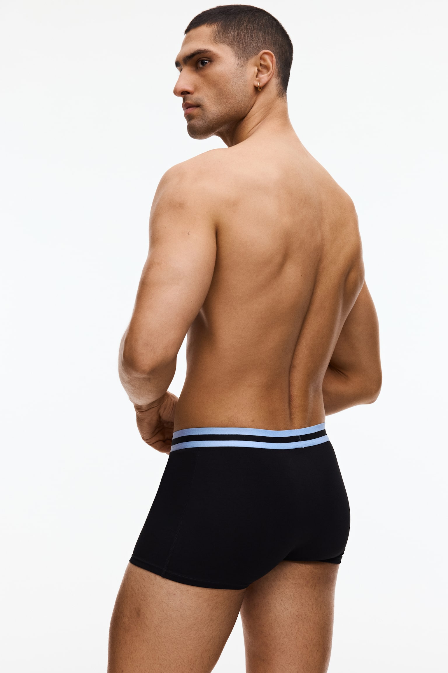 מארז 3 תחתונים Short Trunks עם Lycra®‎ - שחור/שחור - 4