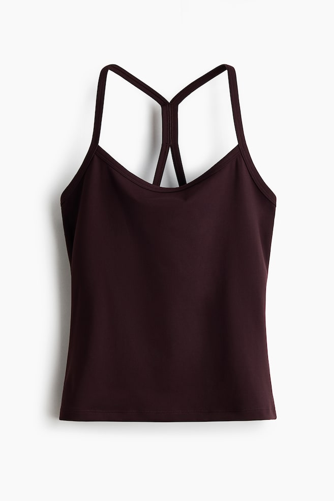 Top de sport avec soutien-gorge intégré SoftMove™ - Prune chocolat/Gris argile foncé/Noir/Violet aubergine/Blanc - 1