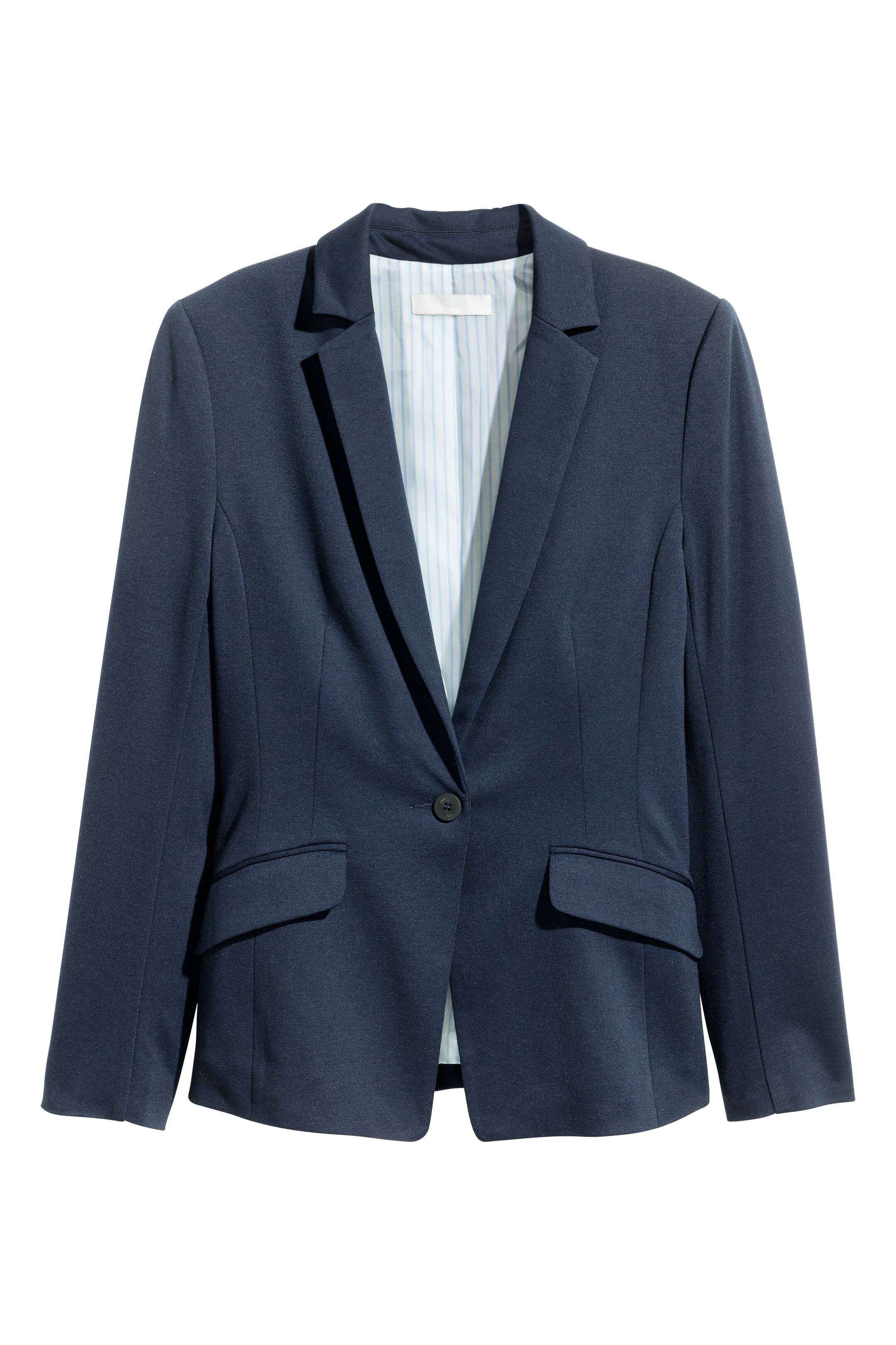 Agrandir l'image: Blazer en jersey - Bleu foncé - FEMME | H&M FR 1
