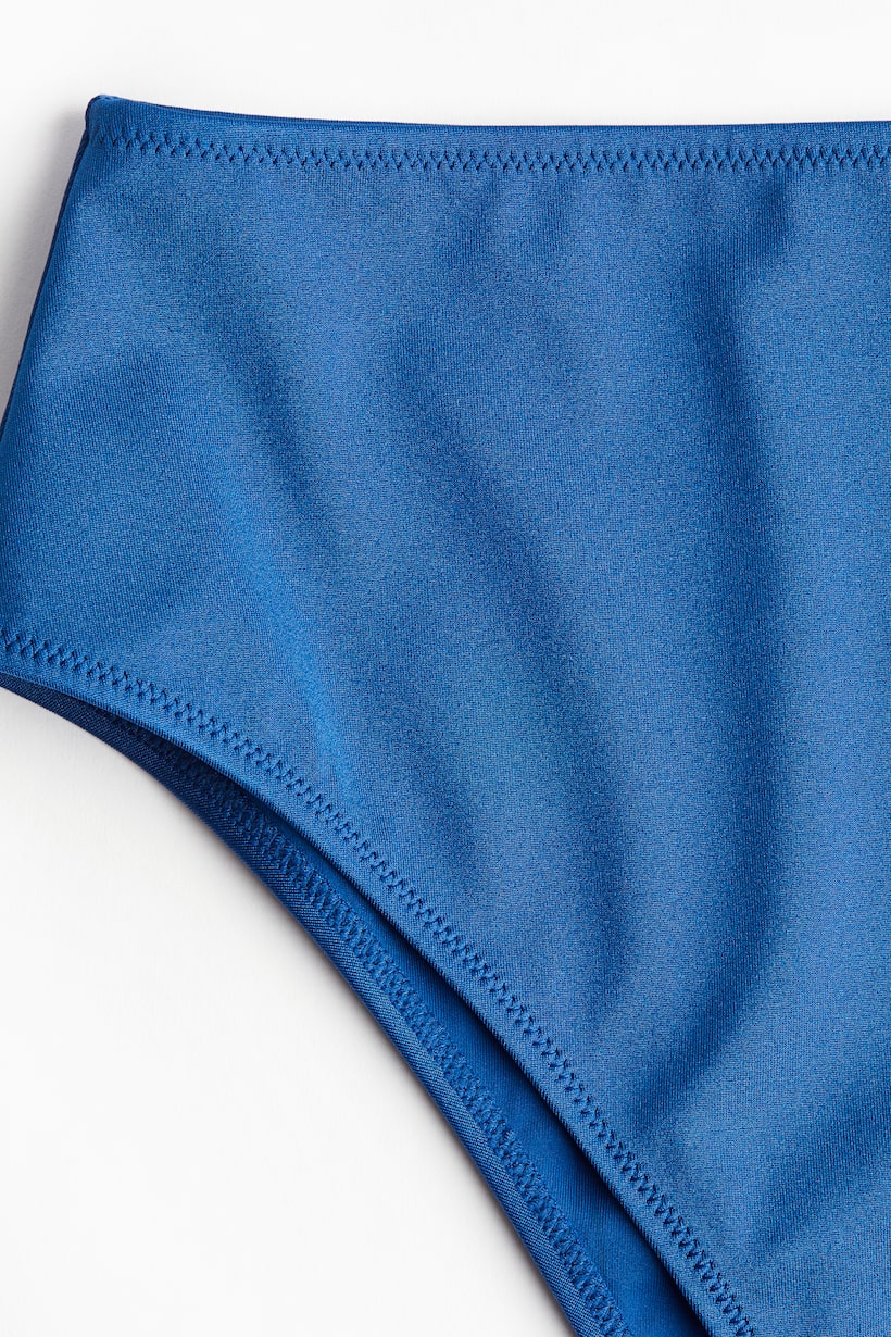 Women's Blue High Waist Cheeky Bikini bottoms | H&M GB