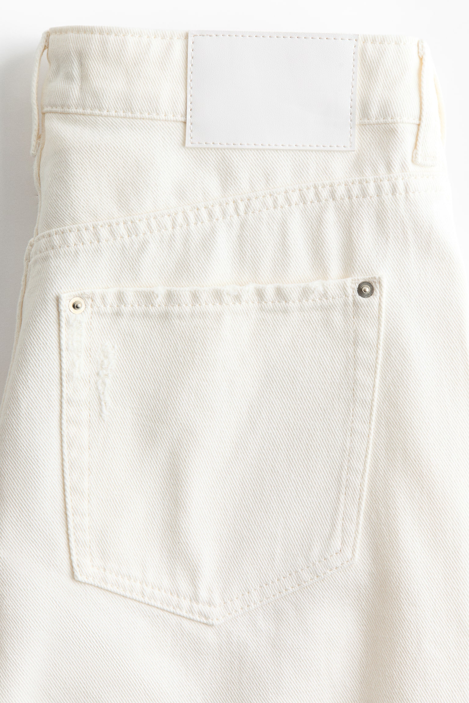 Женские джинсы H&M Barrel Leg Low Waist Ankle, цвет: Кремовый — фото 7