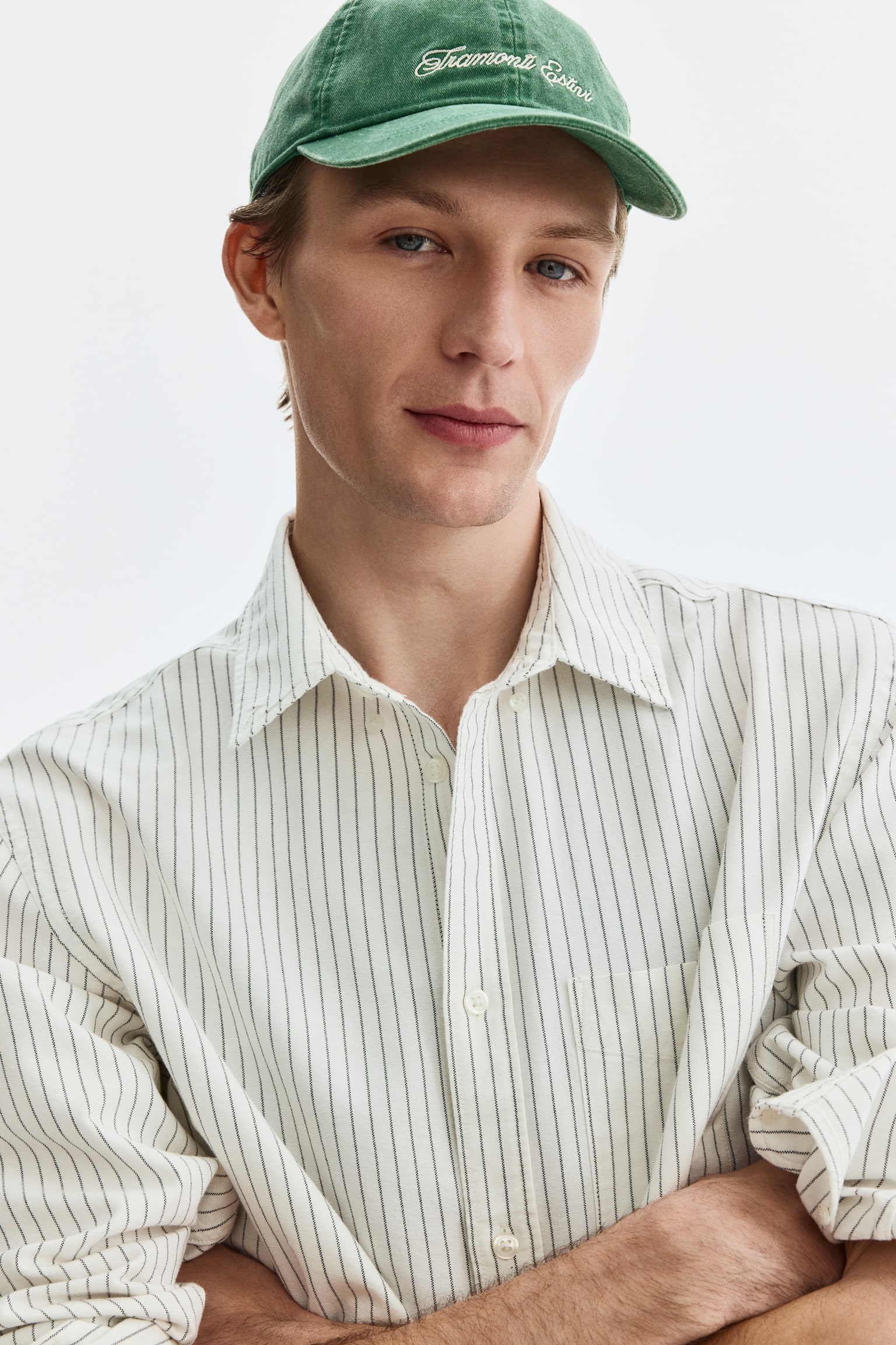 Сорочка Regular Fit із тканини Оксфорд - Білий/смужки/Світло-блакитний/Світло-блакитний/смужки/Темно-зелений/Світло-жовтий/Чорний/Білий/Зелений/смужки/Білий/тонка смужка/Темно-синій - 1