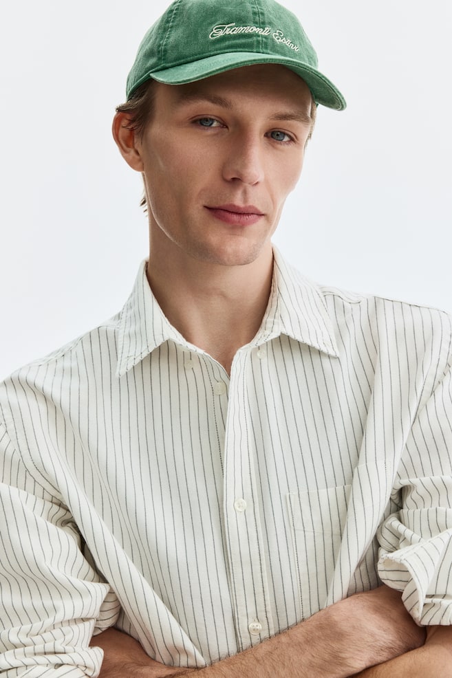 Oxfordhemd in Regular Fit-Weiß/Gestreift - 5