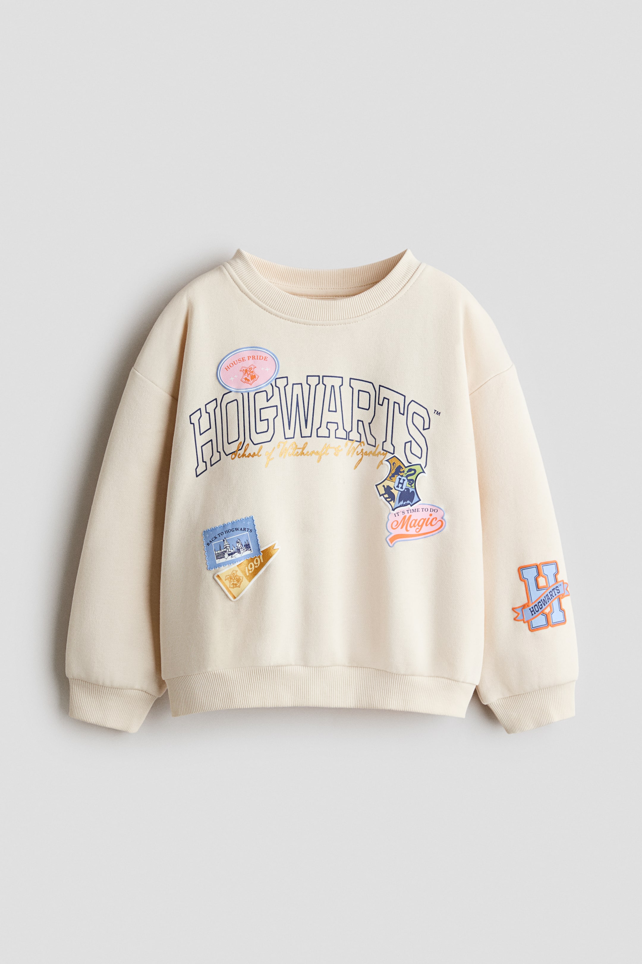 View larger image: Printed brushed-inside sweatshirt - Cream/Harry Potter - Kids | H&M 1