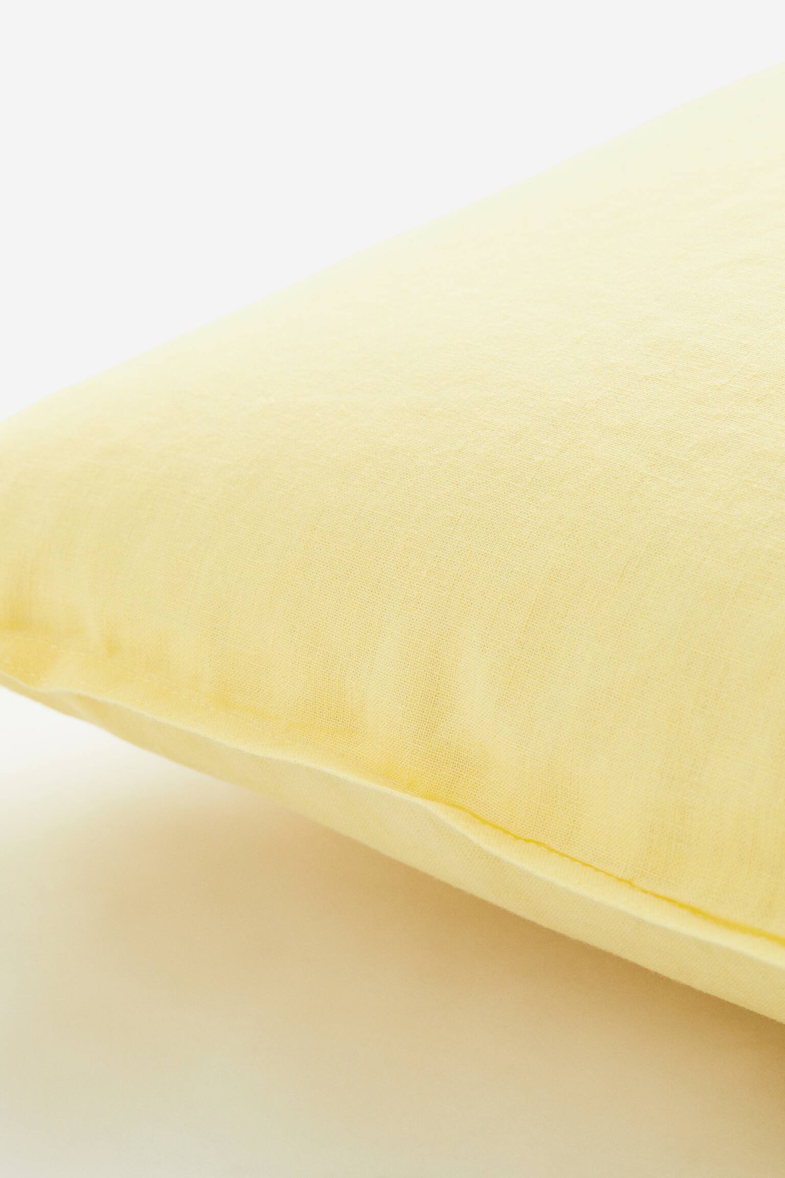 Washed linen-blend pillowcase - Light yellow/Powder pink/Mole/White - 2